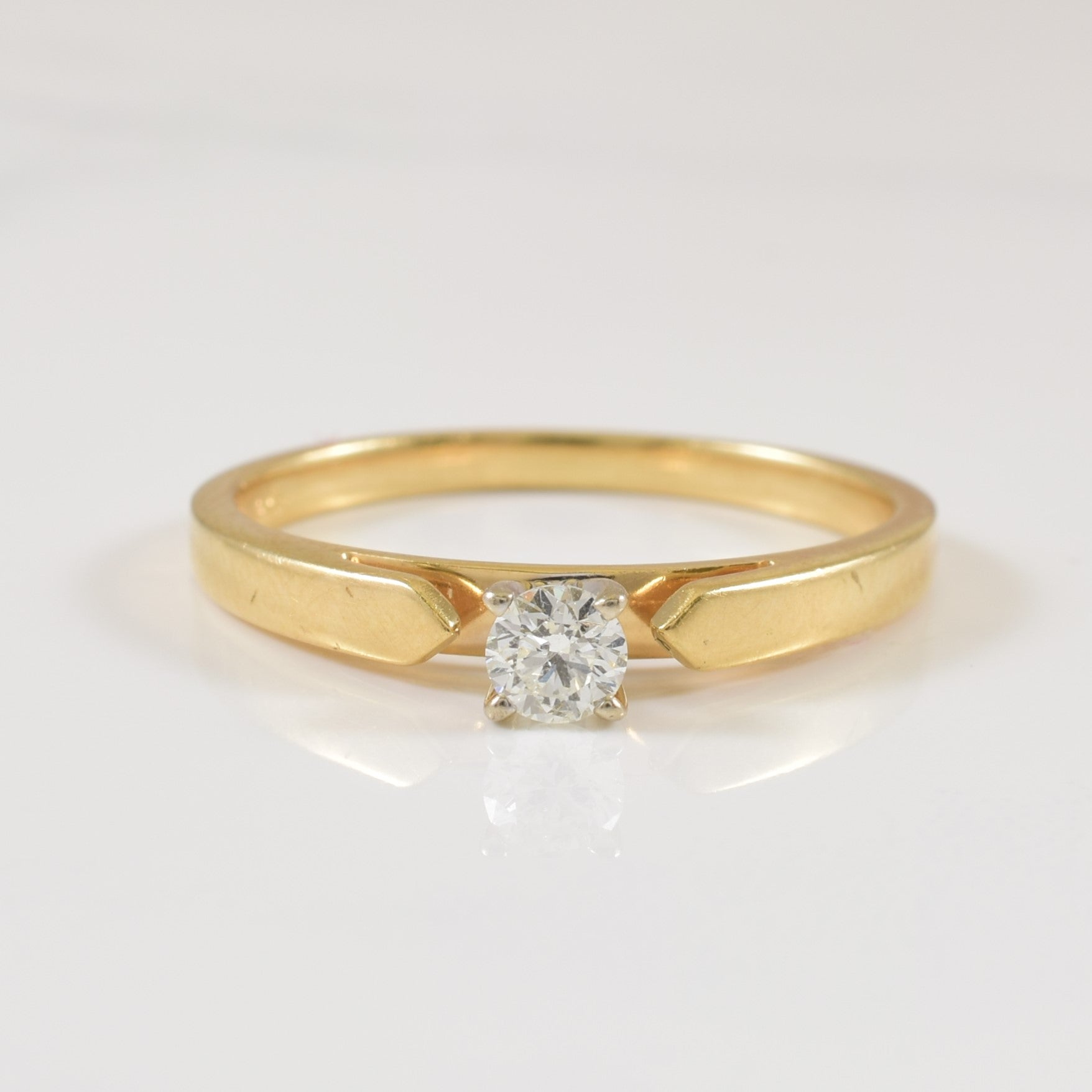 Bague solitaire en diamant | 0,17 ct | Taille 8 |