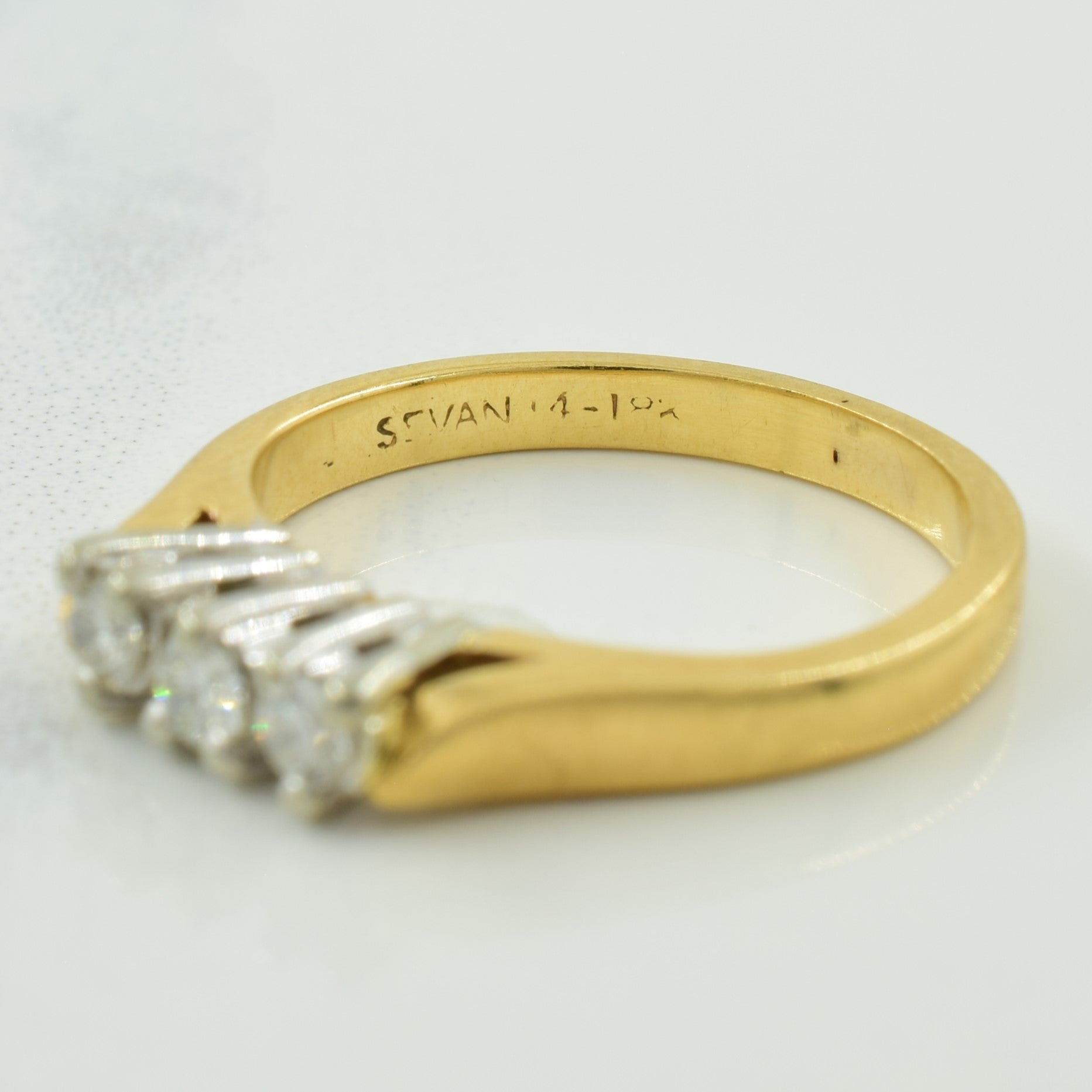 Three Stone Diamond Ring | 0.12ctw | SZ 3.75 |