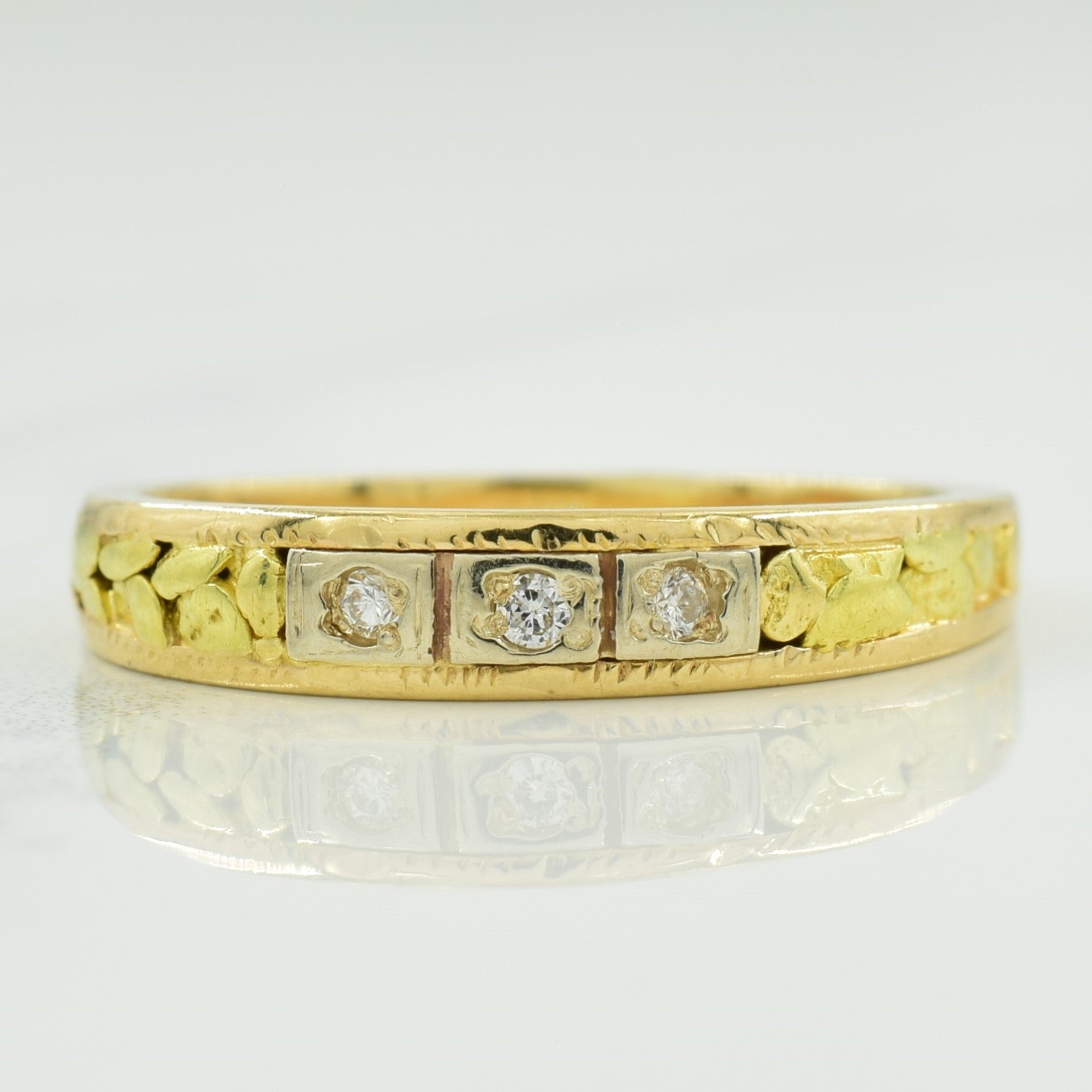 Three Stone Diamond Ring | 0.04ctw | SZ 6.25 |