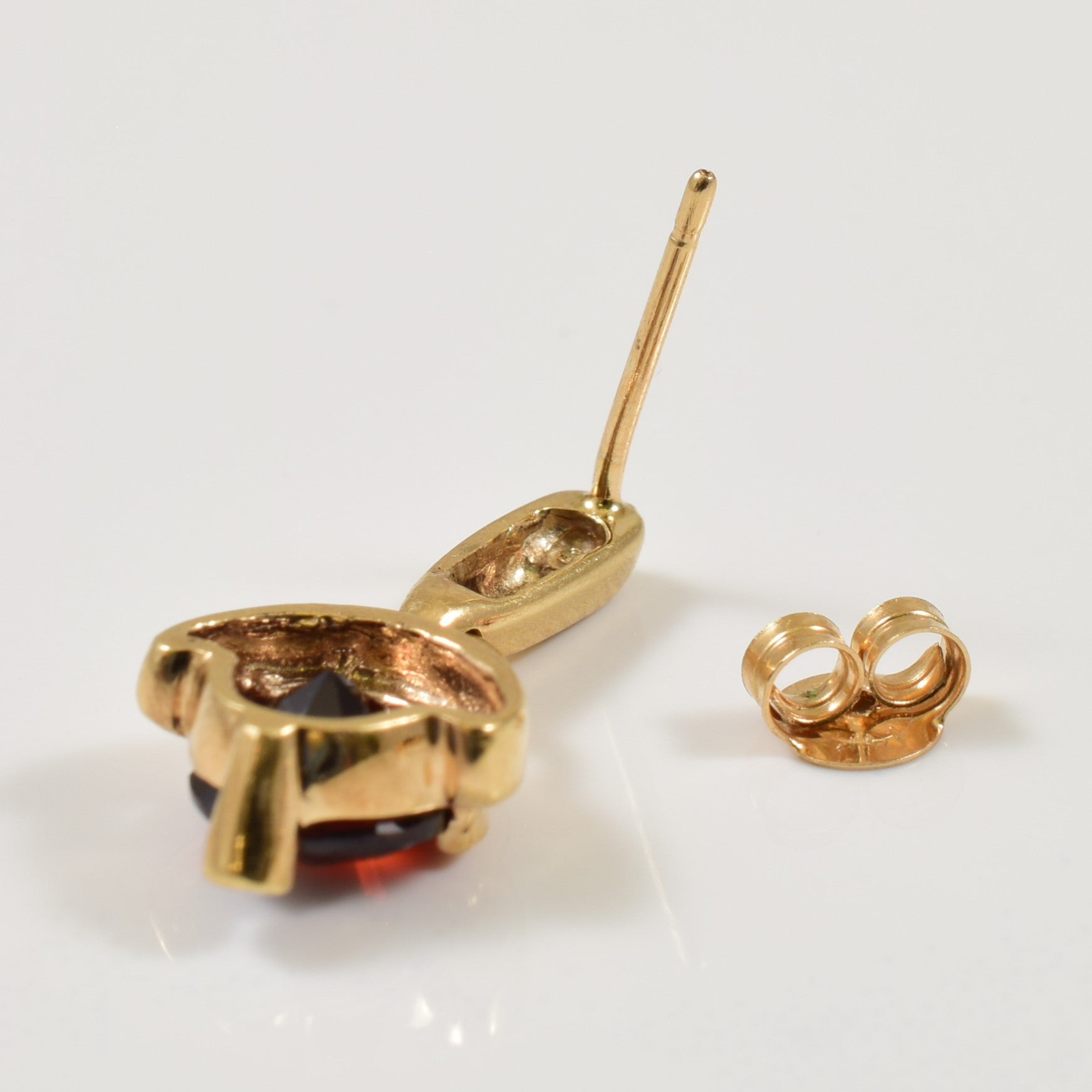 Garnet & Diamond Drop Earrings | 2.00ctw, 0.04ctw |