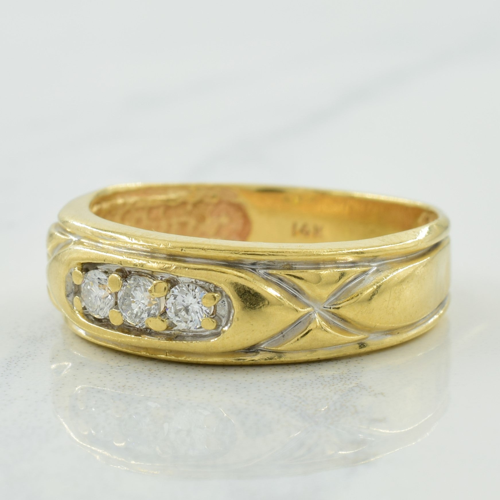Three Stone Diamond Ring | 0.30ctw | SZ 9.75 |