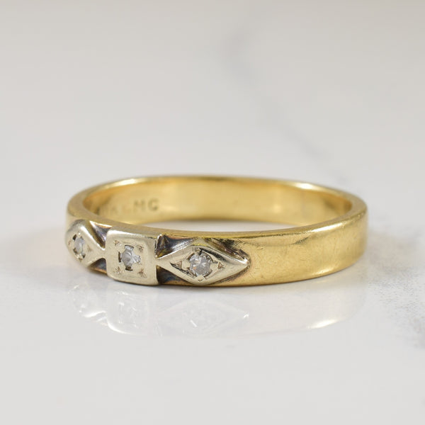 Three Stone Diamond Ring | 0.06ctw | SZ 9.25 |