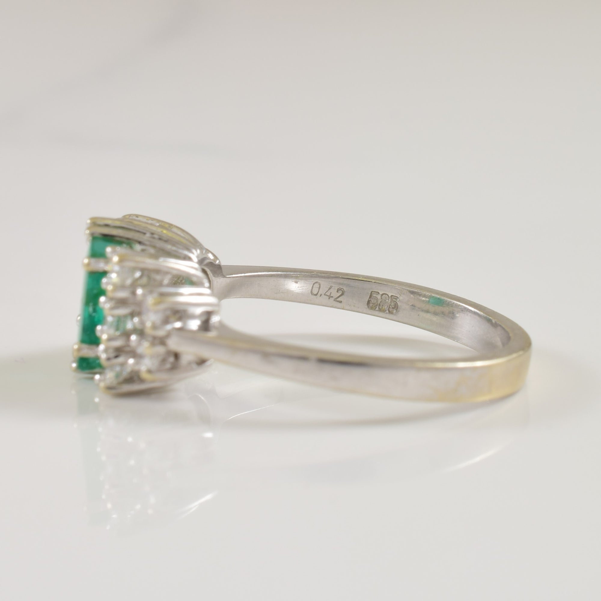 Emerald & Diamond Ring | 1.00ct, 0.42ctw | SZ 7.25 |