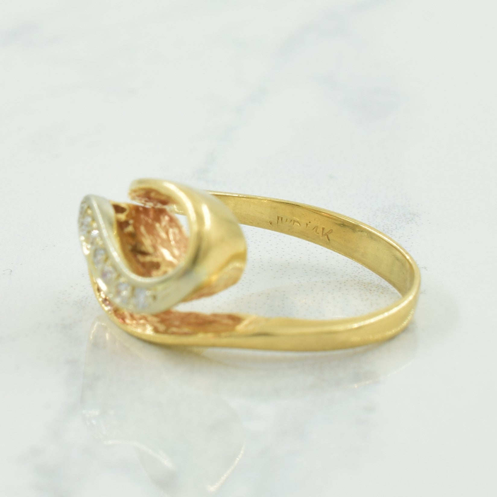 Diamond Bypass Ring | 0.06ctw | SZ 4.5 |