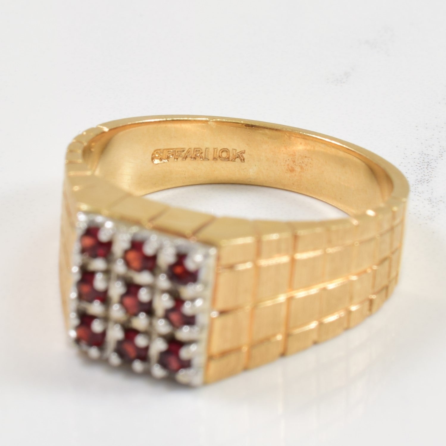 Pave Set Garnet Ring | 0.30ctw | SZ 10.25 |
