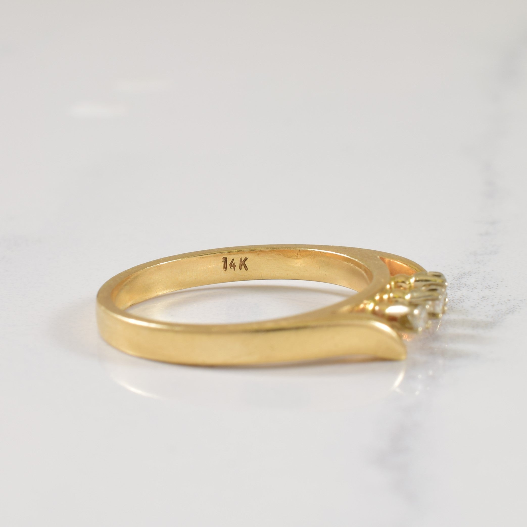 Three Stone Diamond Ring | 0.06ctw | SZ 6.25 |