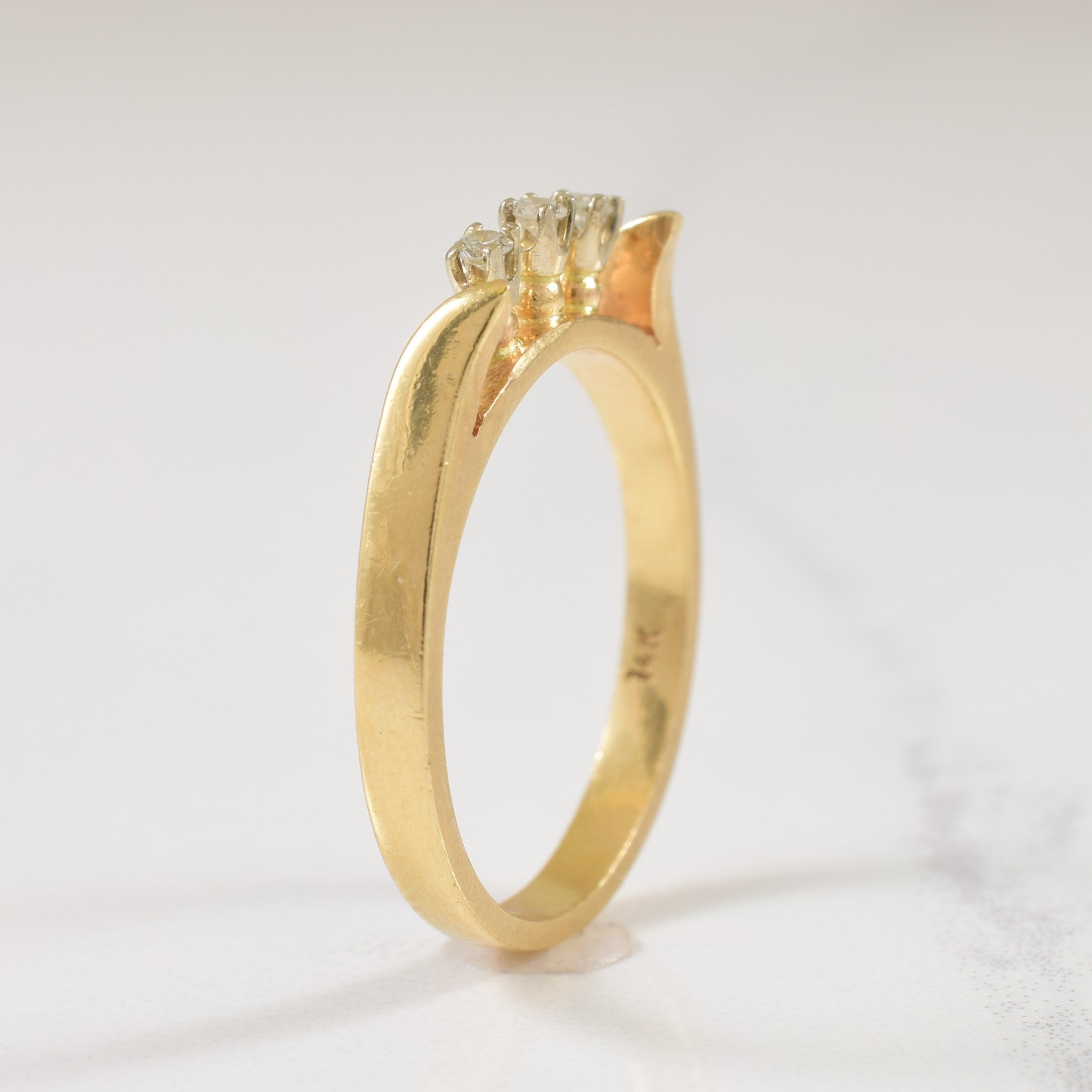 Three Stone Diamond Ring | 0.06ctw | SZ 6.25 |