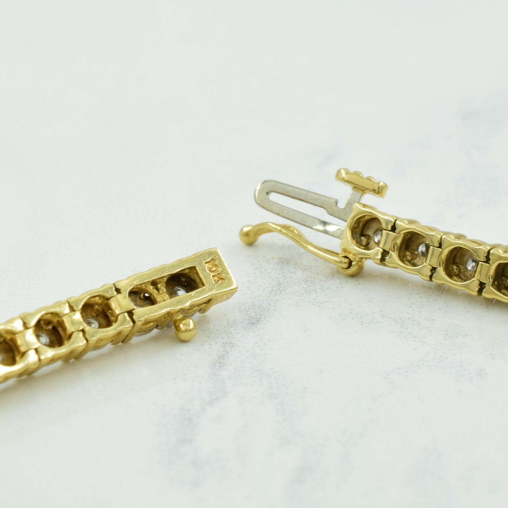 Diamond Tennis 10K Two-Tone Gold Bracelet | 1.00ctw | 7.25" |