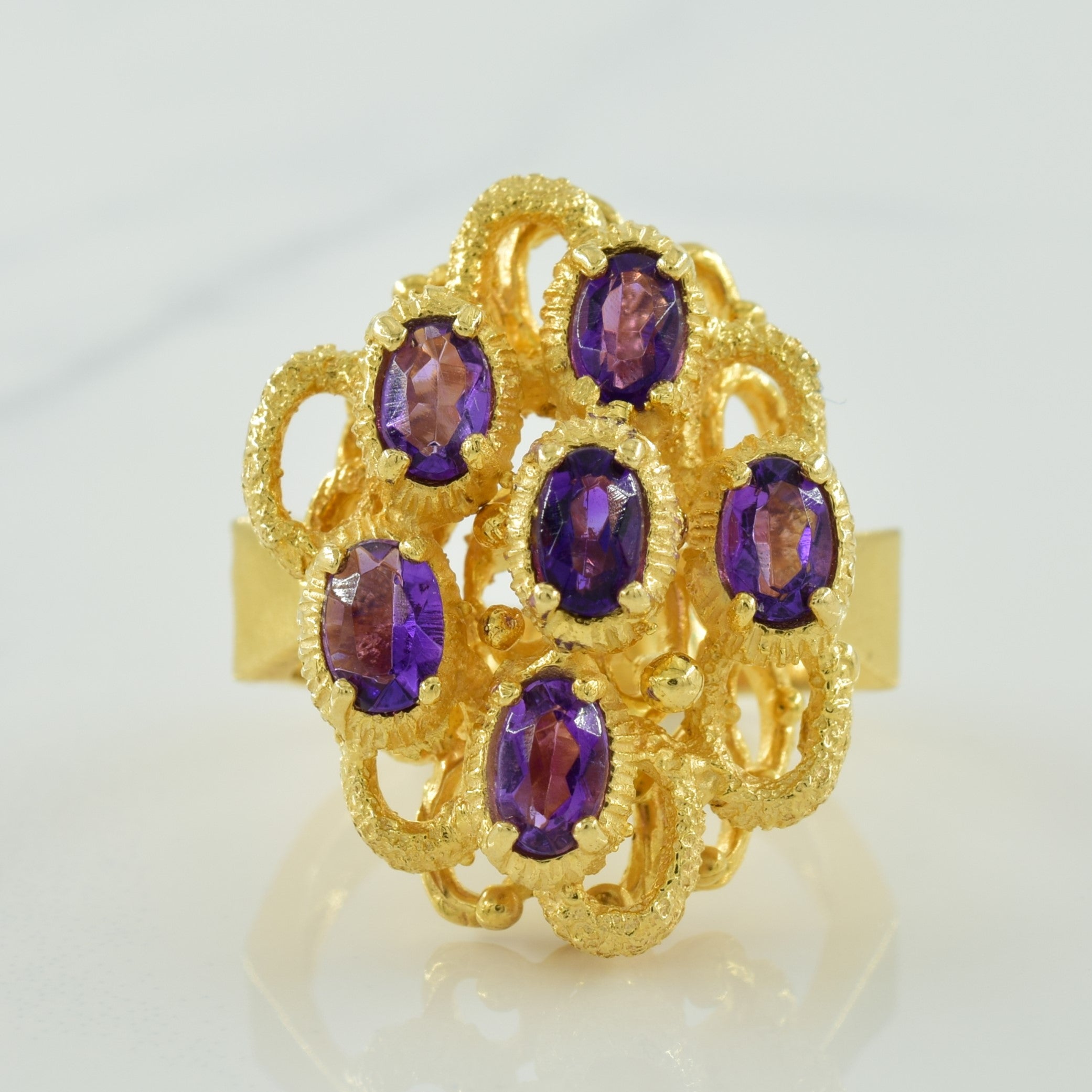 Amethyst Cocktail Ring | 1.32ctw | SZ 6 |