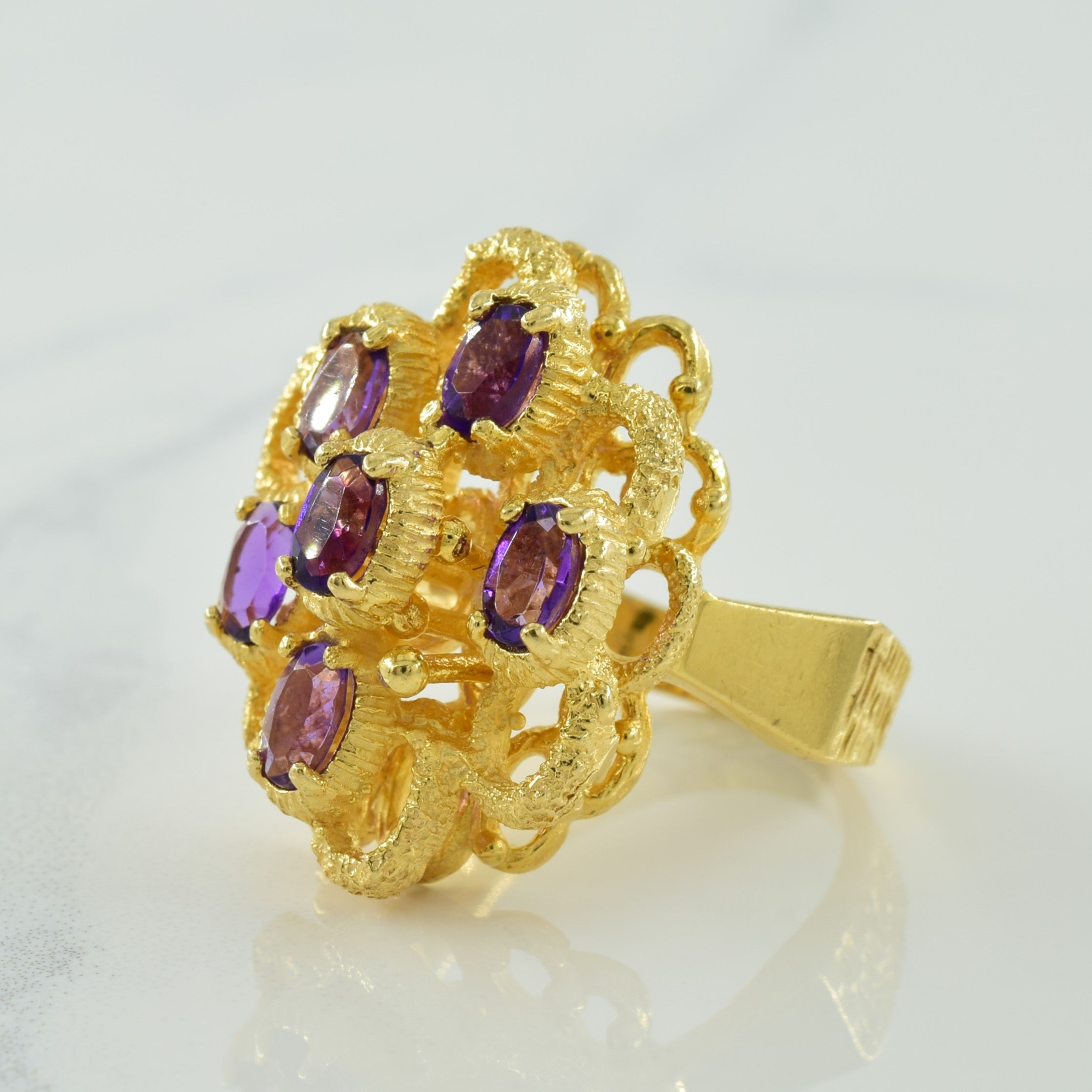 Amethyst Cocktail Ring | 1.32ctw | SZ 6 |