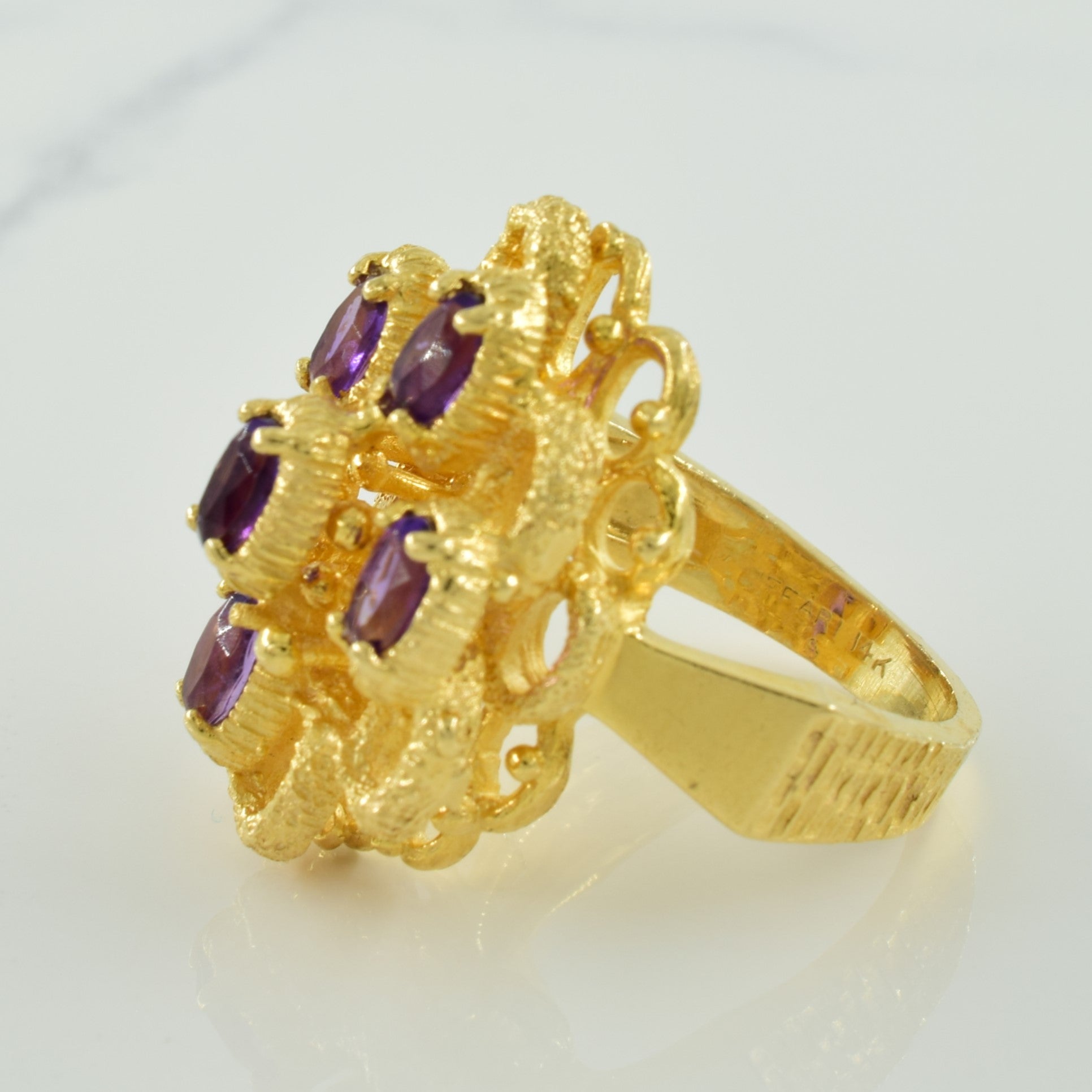 Amethyst Cocktail Ring | 1.32ctw | SZ 6 |