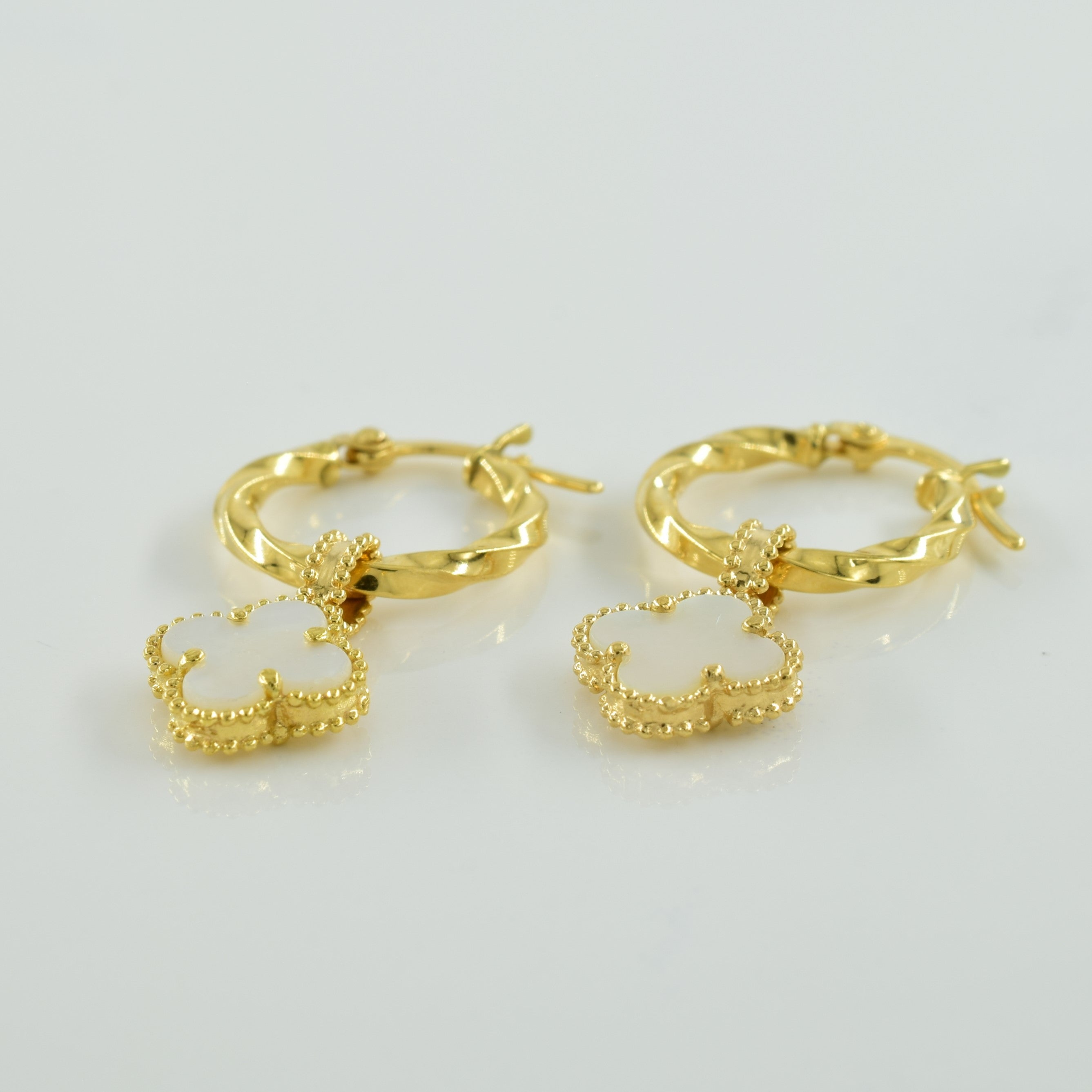 Van Cleef Alhambra Mother of Pearl Earrings | 2.00ctw |