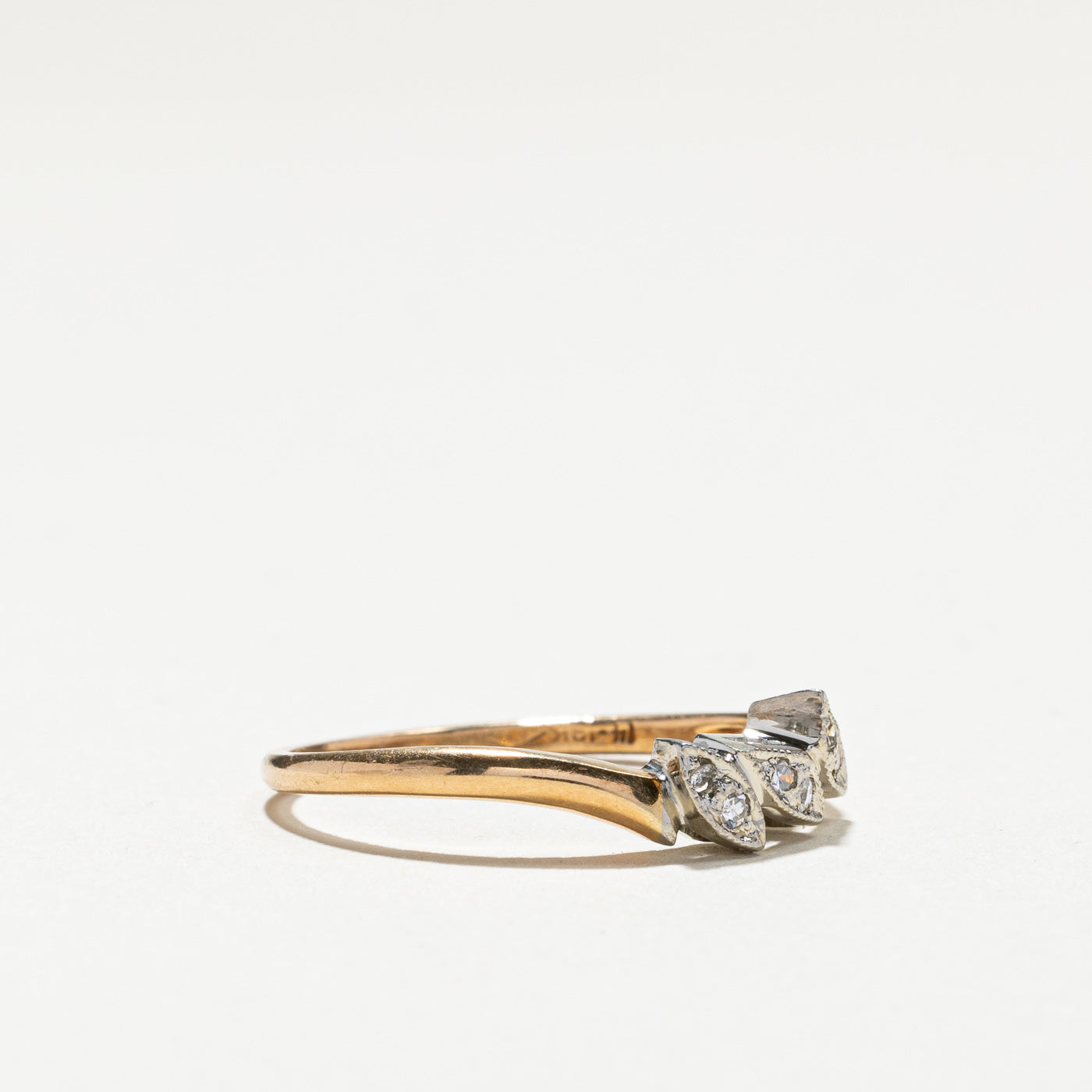 Two Tone Gold Diamond Ring | 0.06ctw | SZ 8.5 |