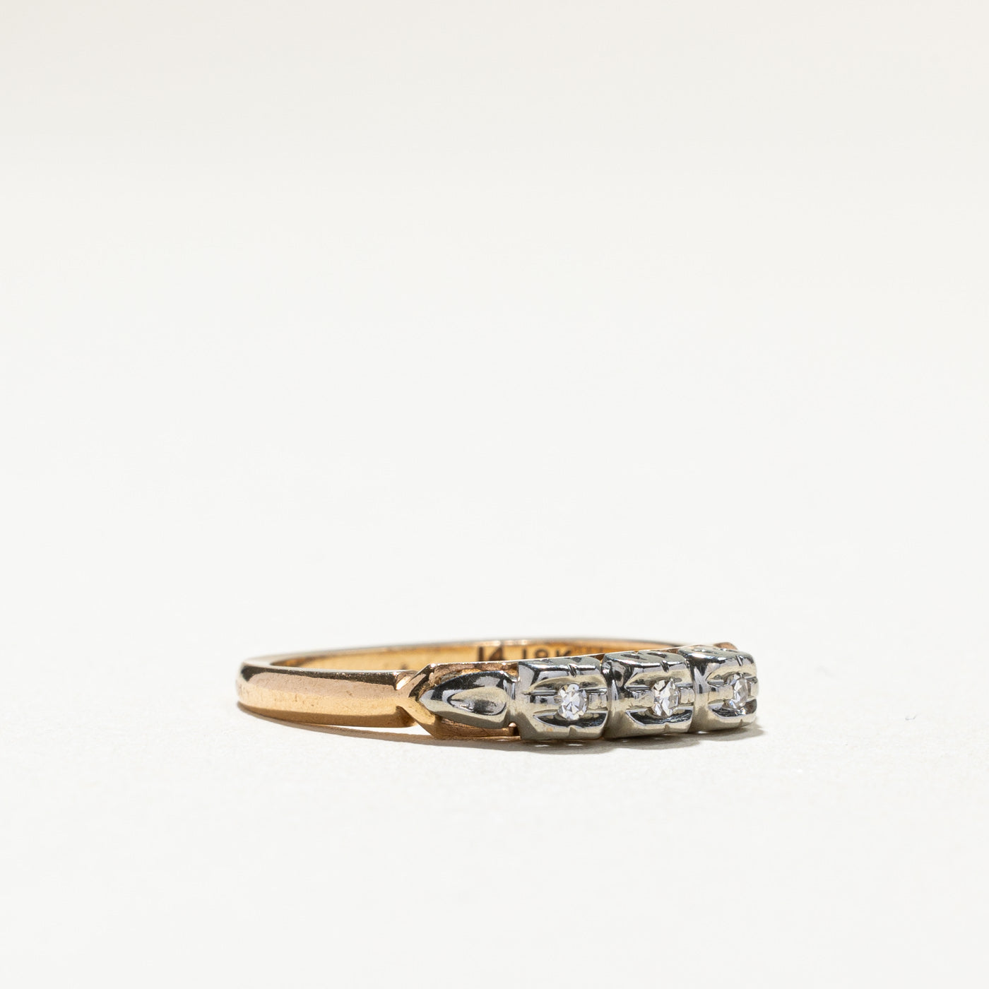 Three Stone Diamond Ring | 0.03ctw | SZ 6.25 |