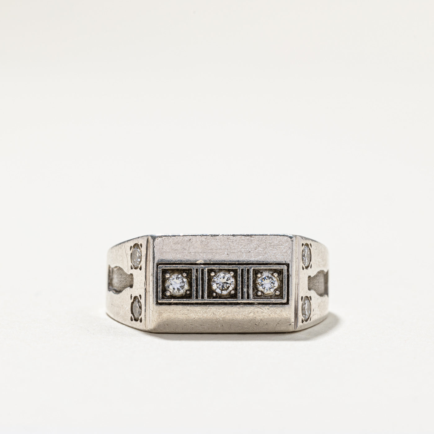 Bague en argent sterling et diamants | 0,28 ct | Taille 9,5 |