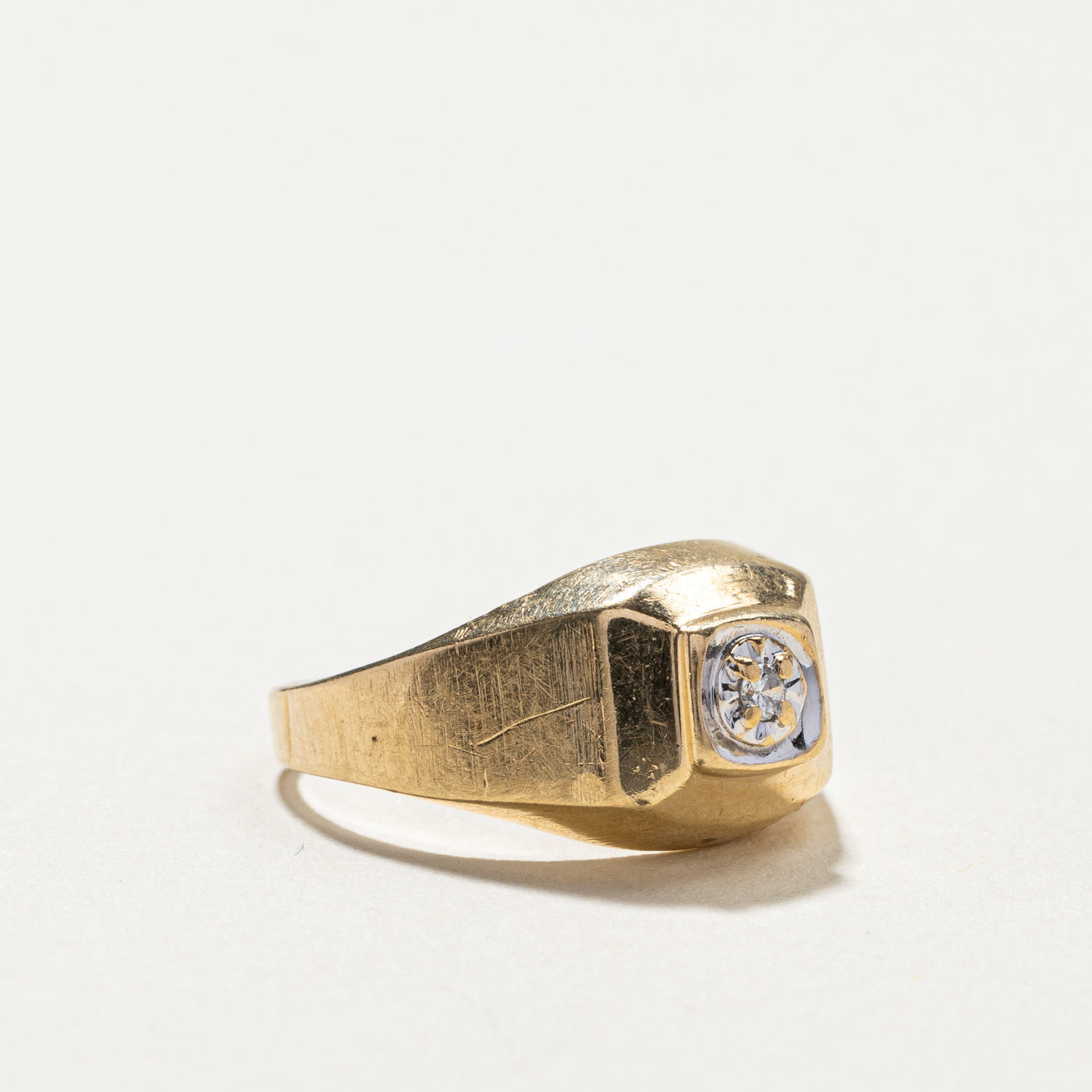 Diamond Yellow Gold Ring | 0.01ct | SZ 5.5 |