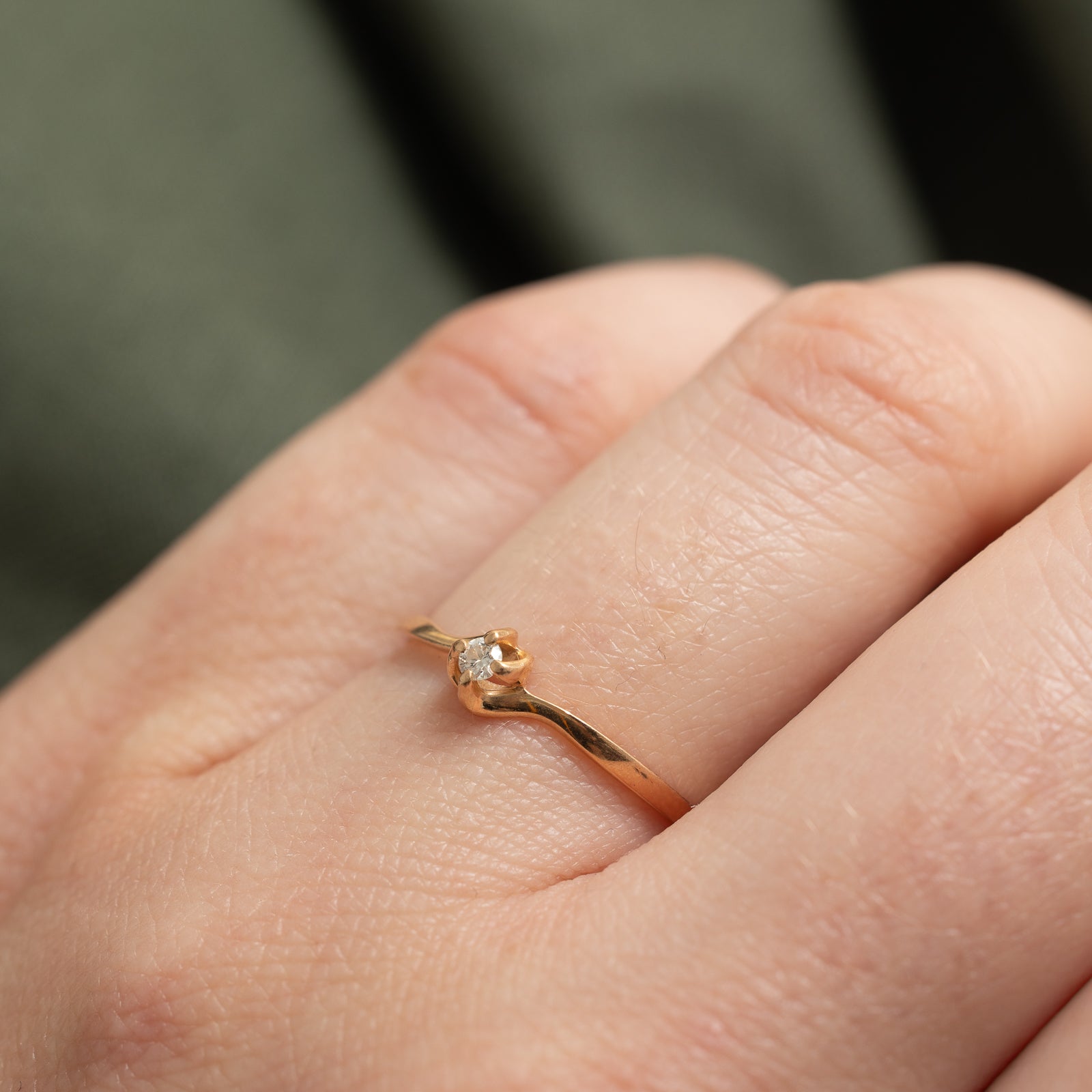 Diamond Petite Bypass Ring | 0.04ct | SZ 6.75