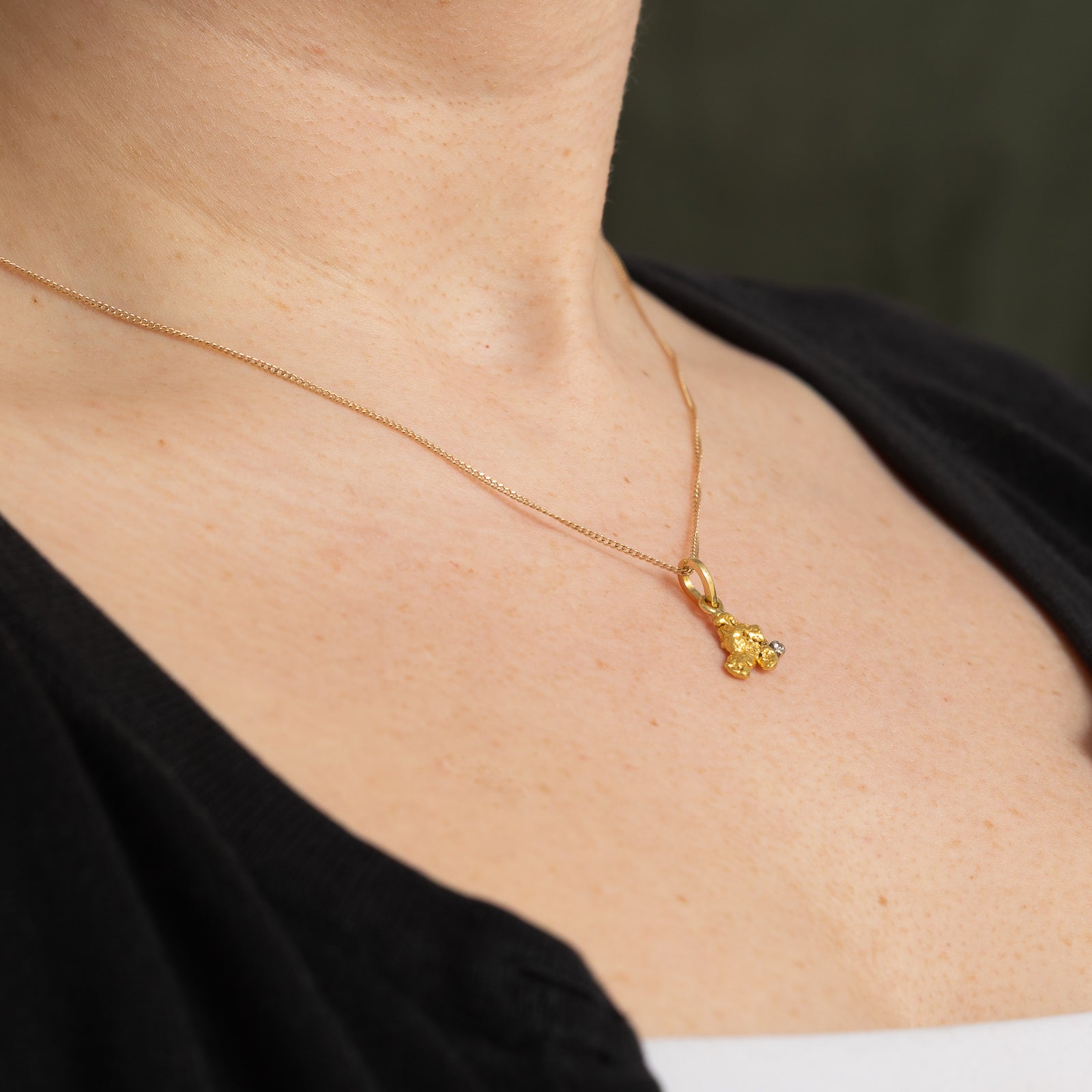 Diamond & Nugget Pendant | 0.02ct