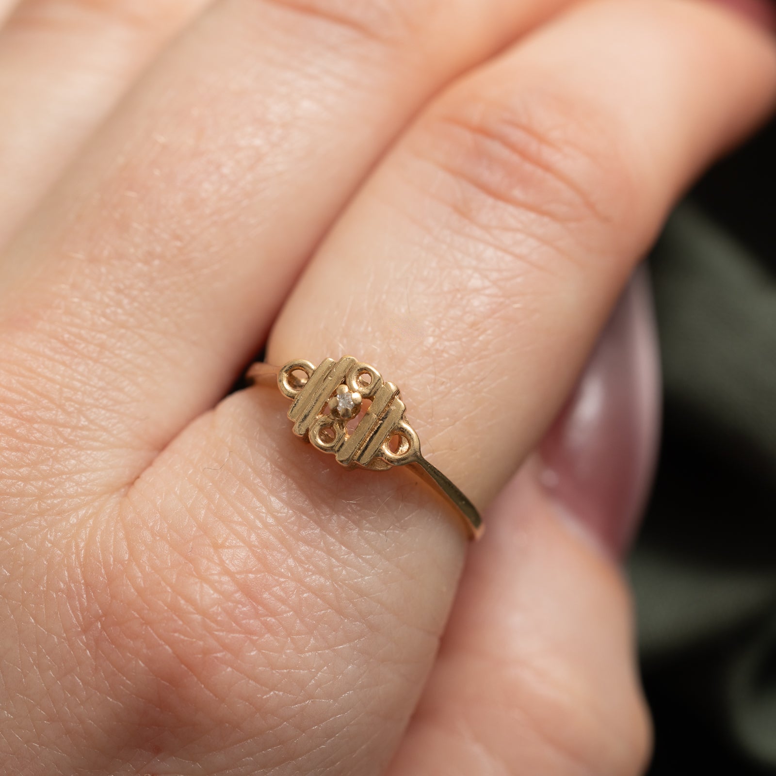 Bague en diamant unique | 0,005 ct | Taille 7,5