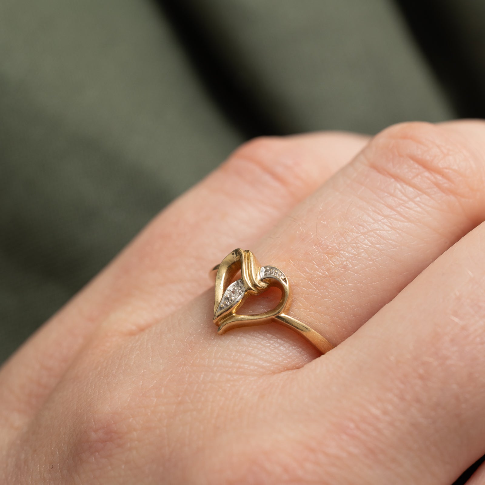 Diamond Open Heart Ring | 0.005ct | SZ 6.75
