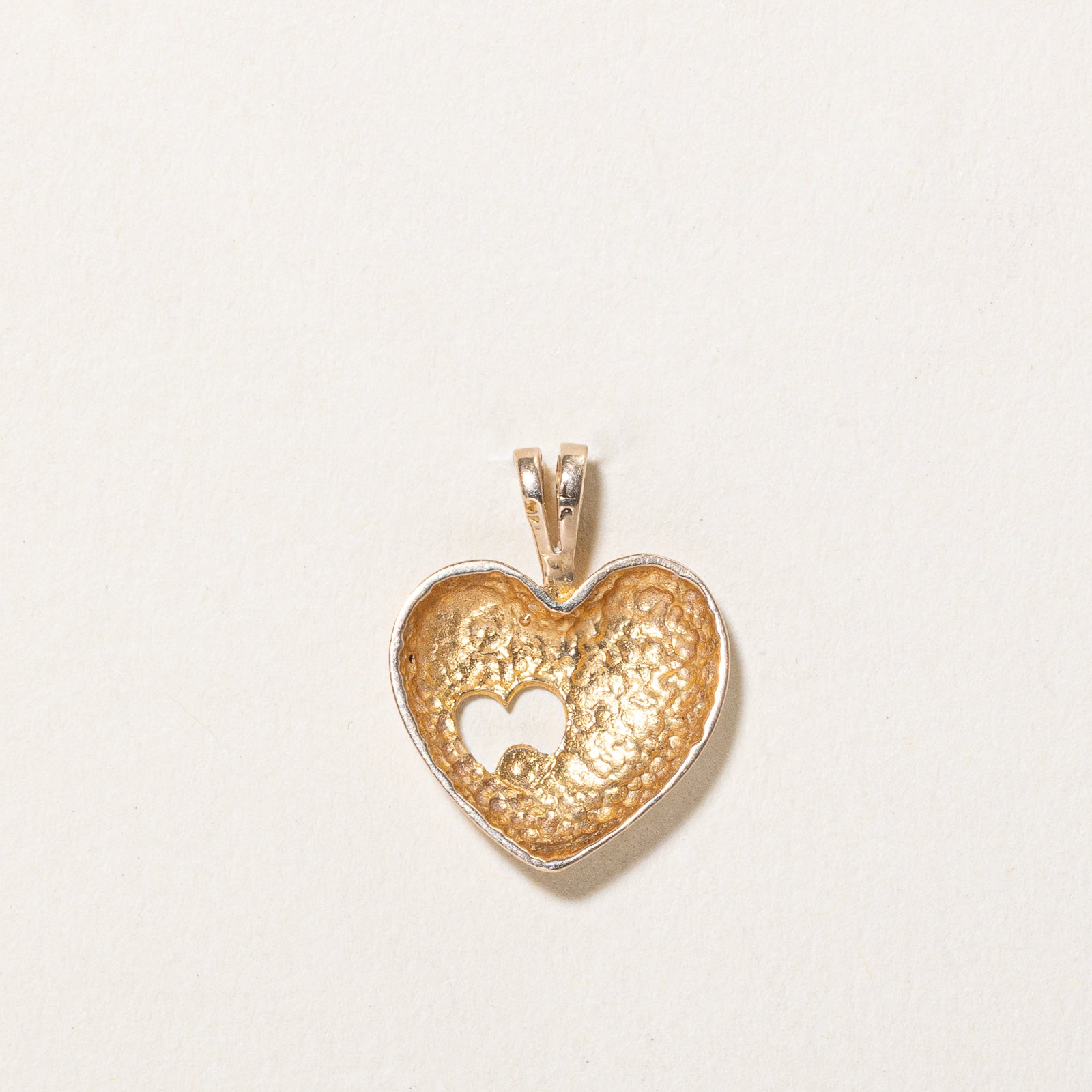 Diamond Puffy Heart Pendant | 0.02ct
