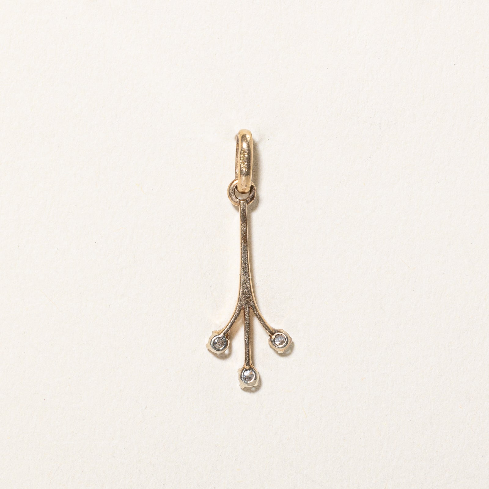 Three Stone Diamond Branch Pendant | 0.08ctw