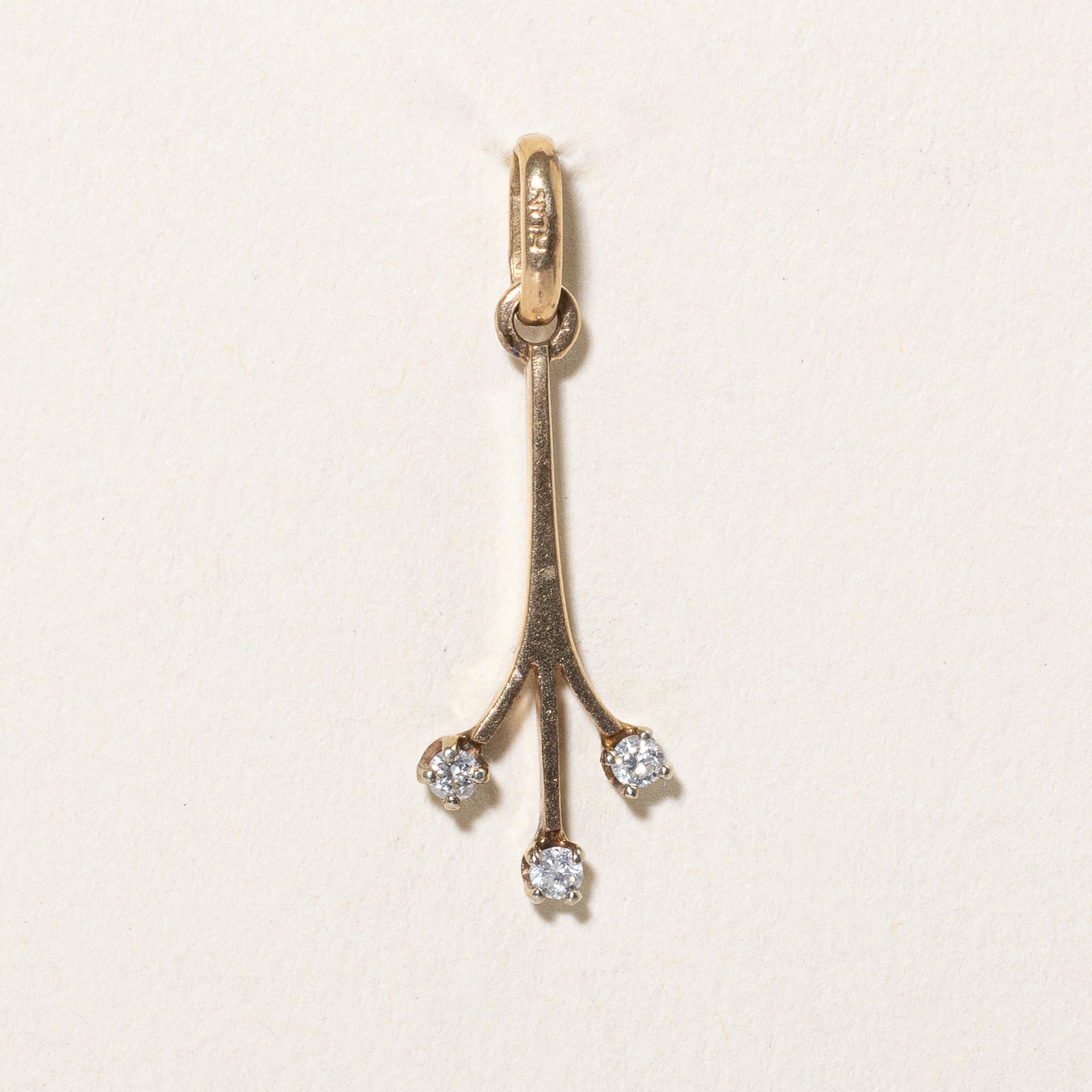 Three Stone Diamond Branch Pendant | 0.08ctw