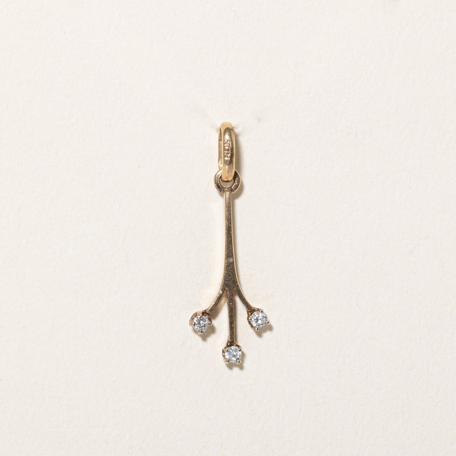 Three Stone Diamond Branch Pendant | 0.08ctw