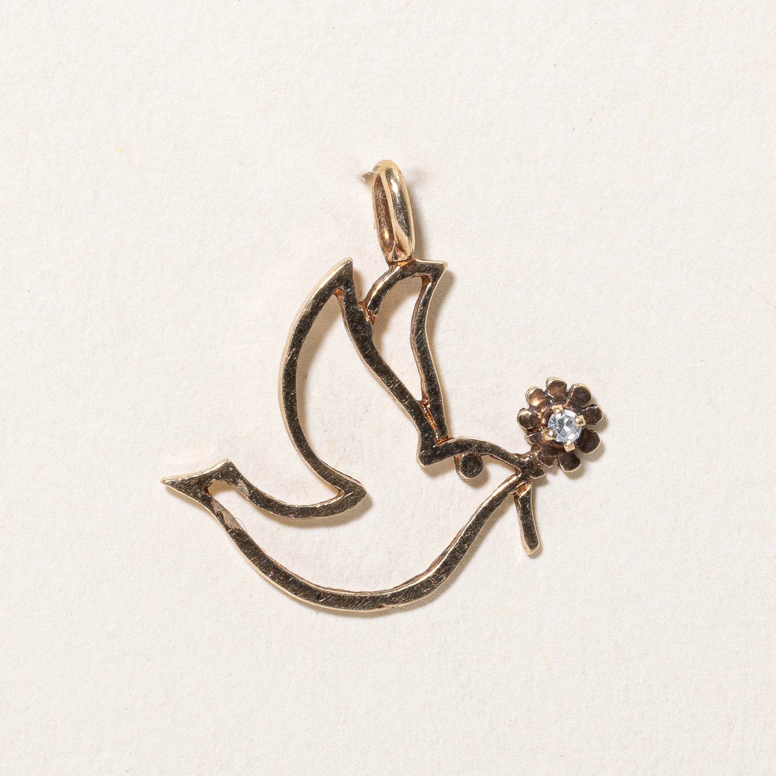 Diamond Bird Pendant | 0.015ct