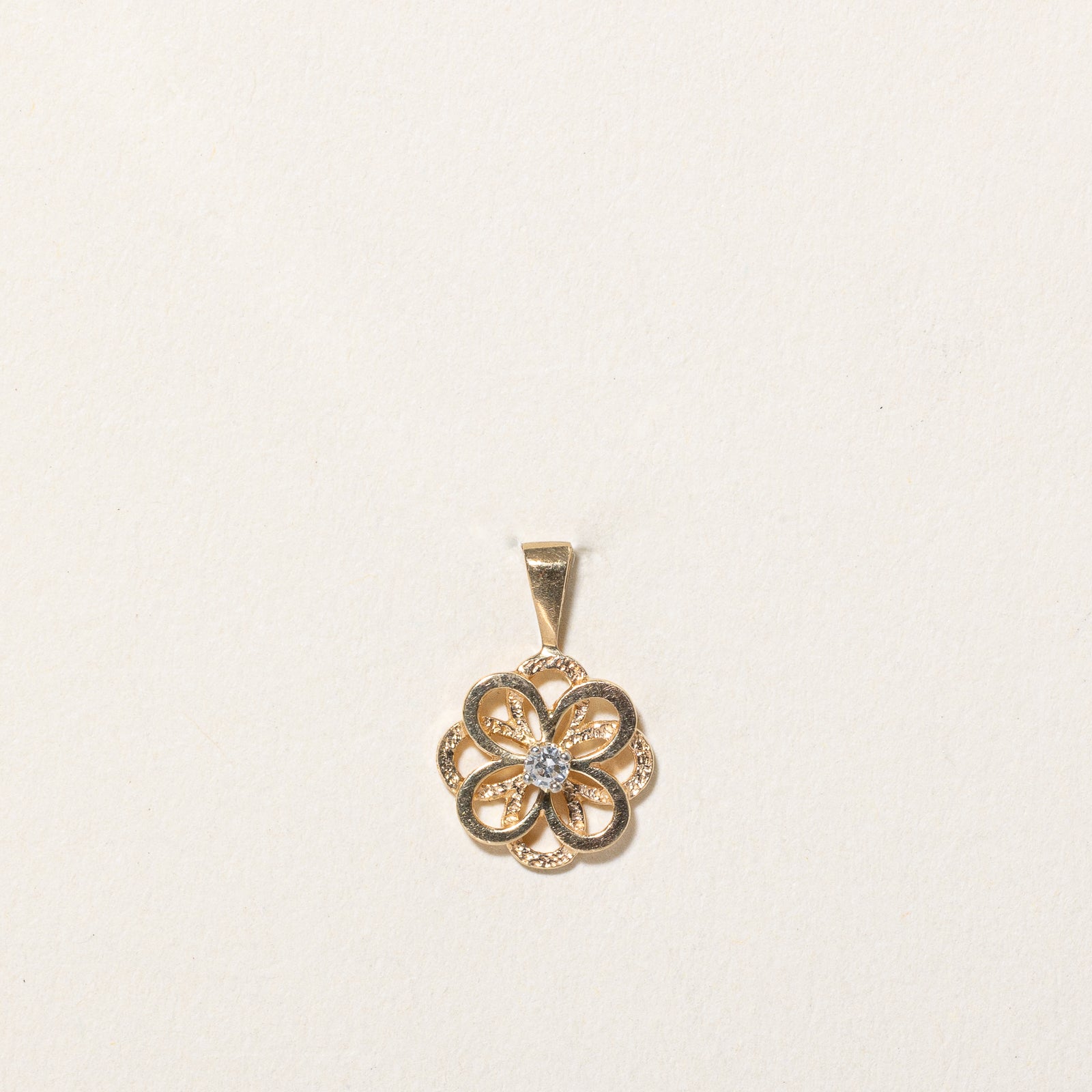 Diamond Floral Pendant | 0.03ct