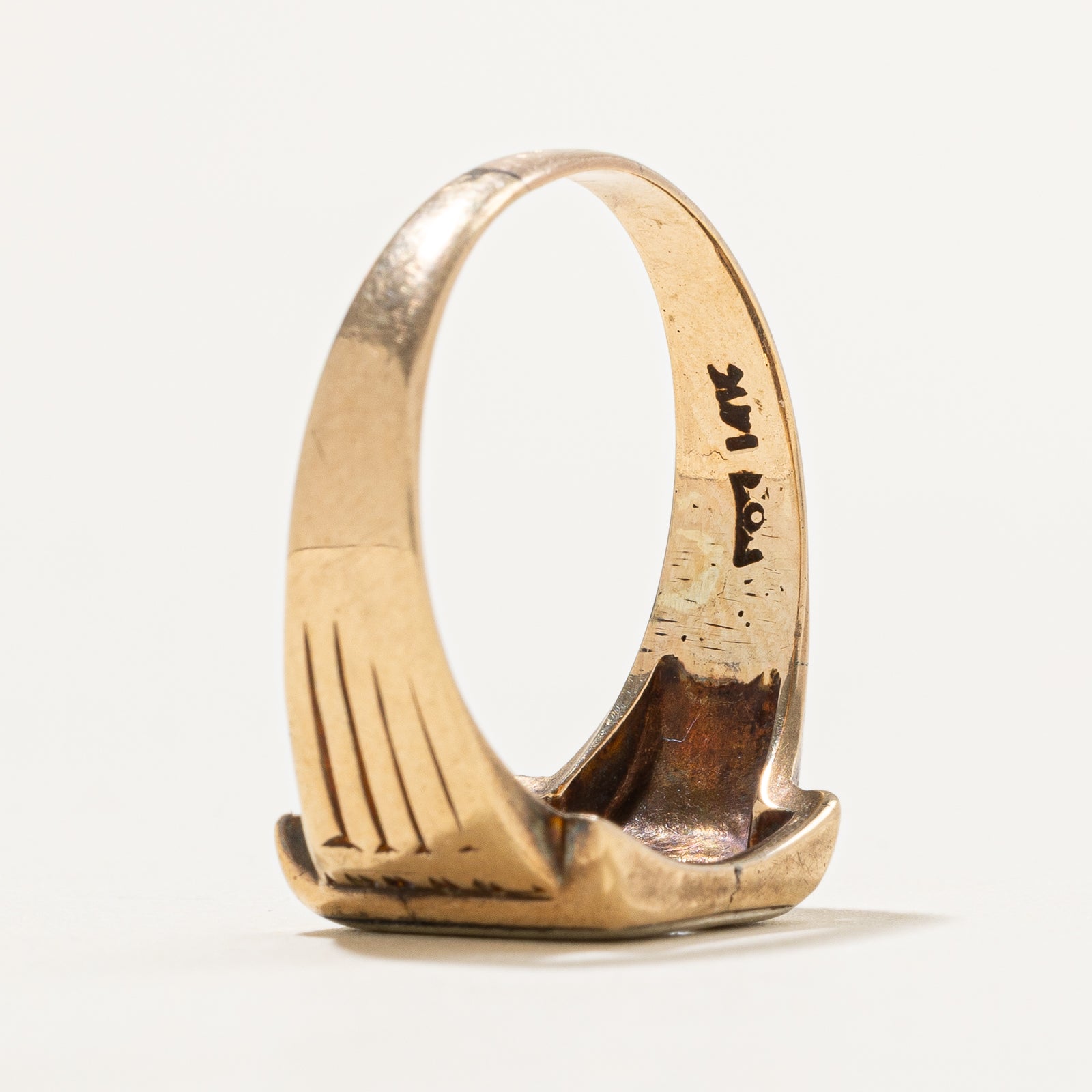 Diamond 'SC' Initial Signet Ring | 0.02ct | SZ 11