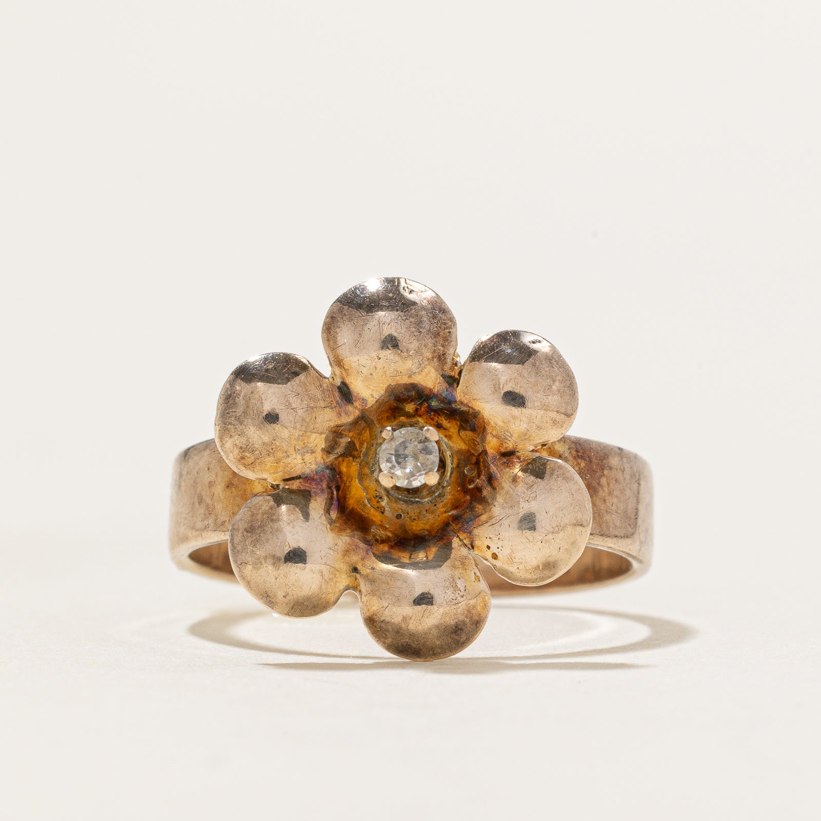 Diamond Flower Ring | 0.02ct | SZ 3.25