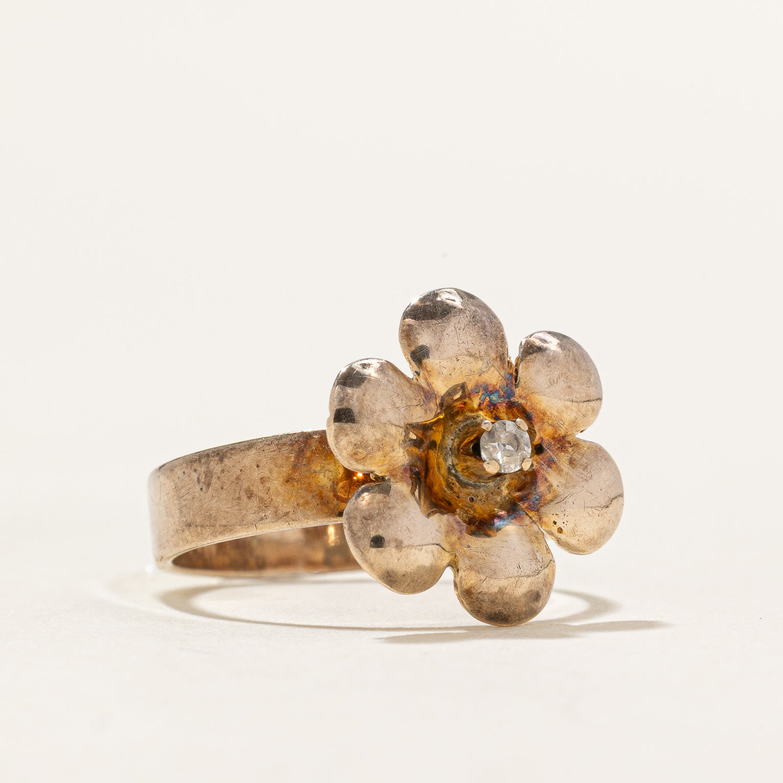 Diamond Flower Ring | 0.02ct | SZ 3.25