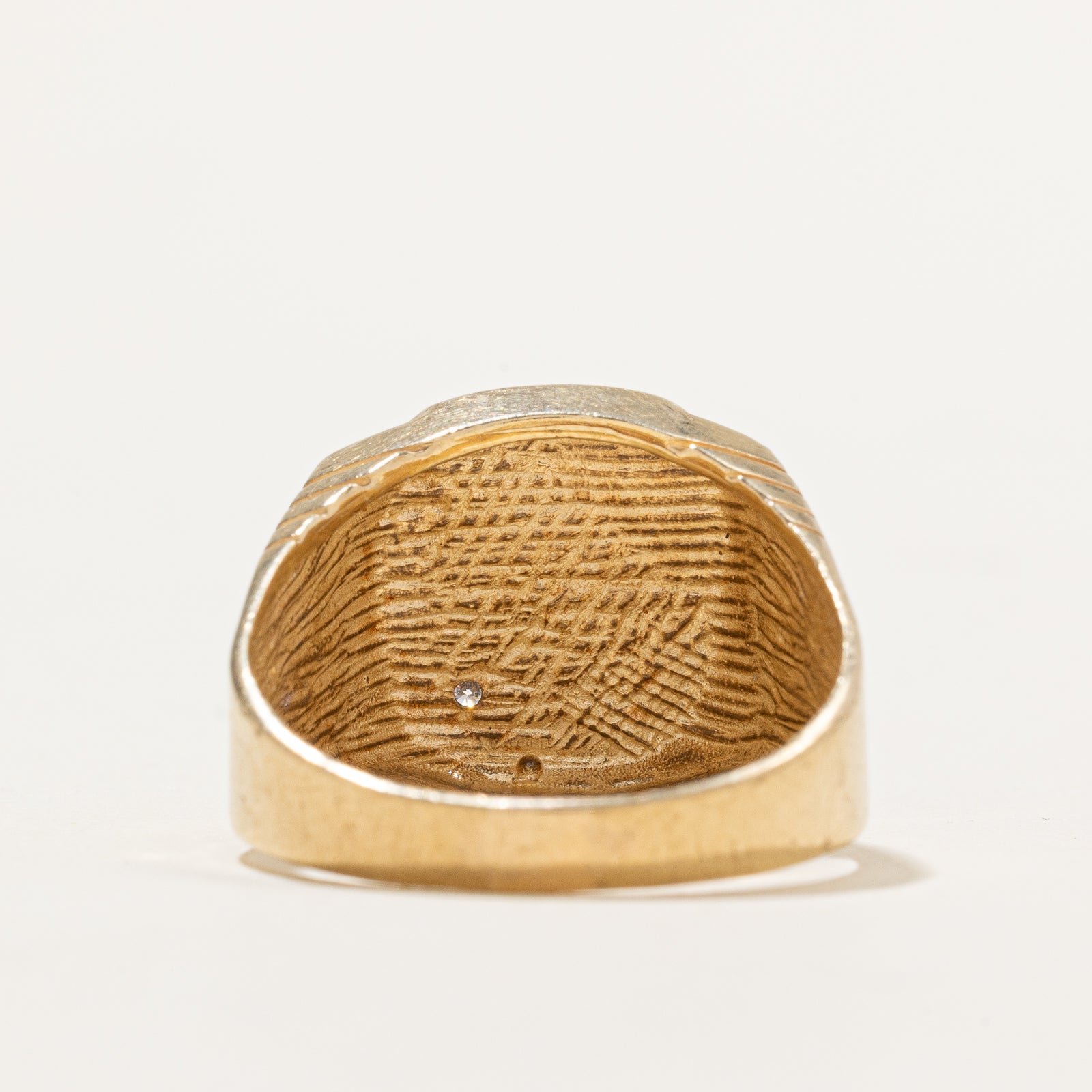 Diamond 'KH' Initial Signet RIng | 0.03ct | SZ 11.75