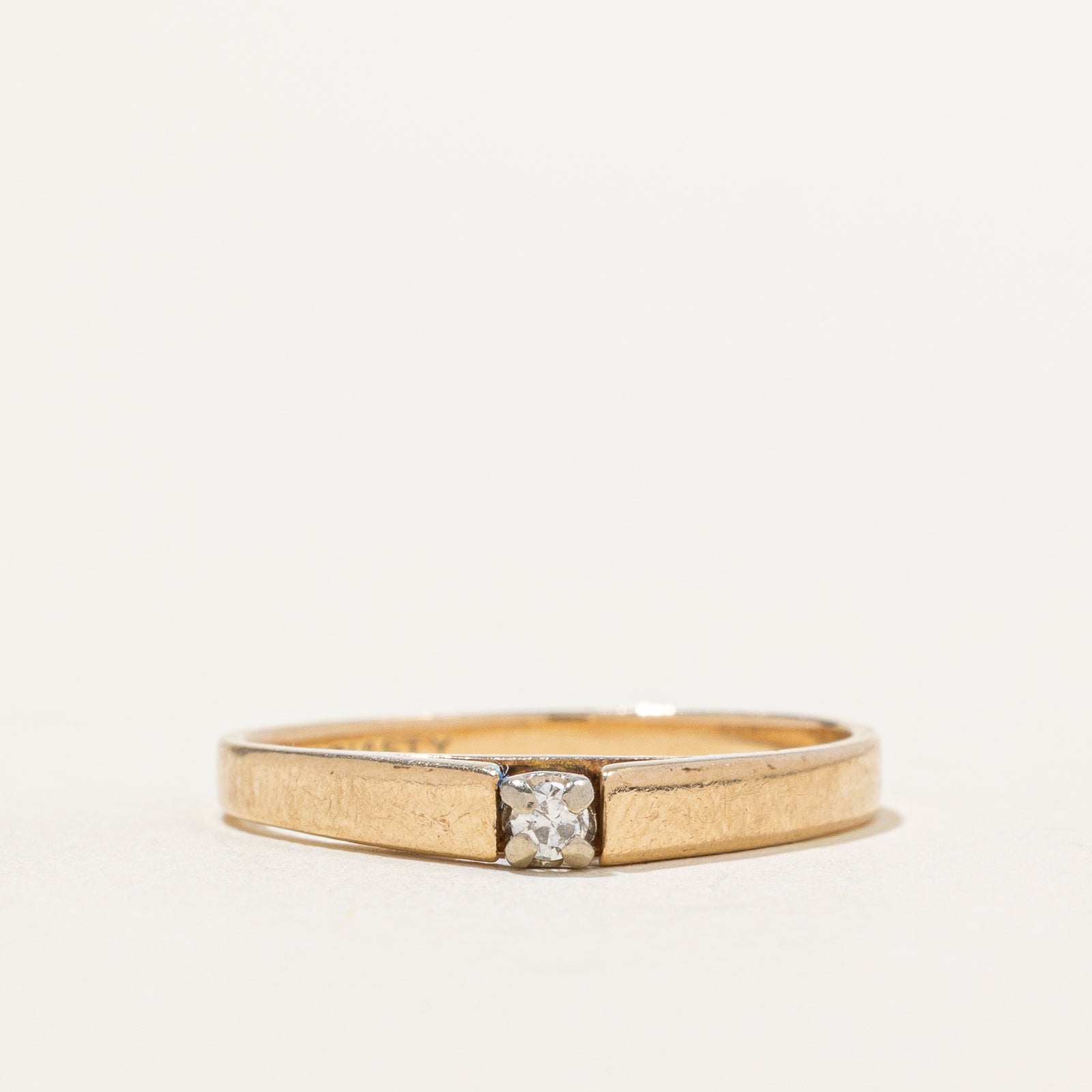 Single Stone Diamond Band | 0.03ct | SZ 6.5