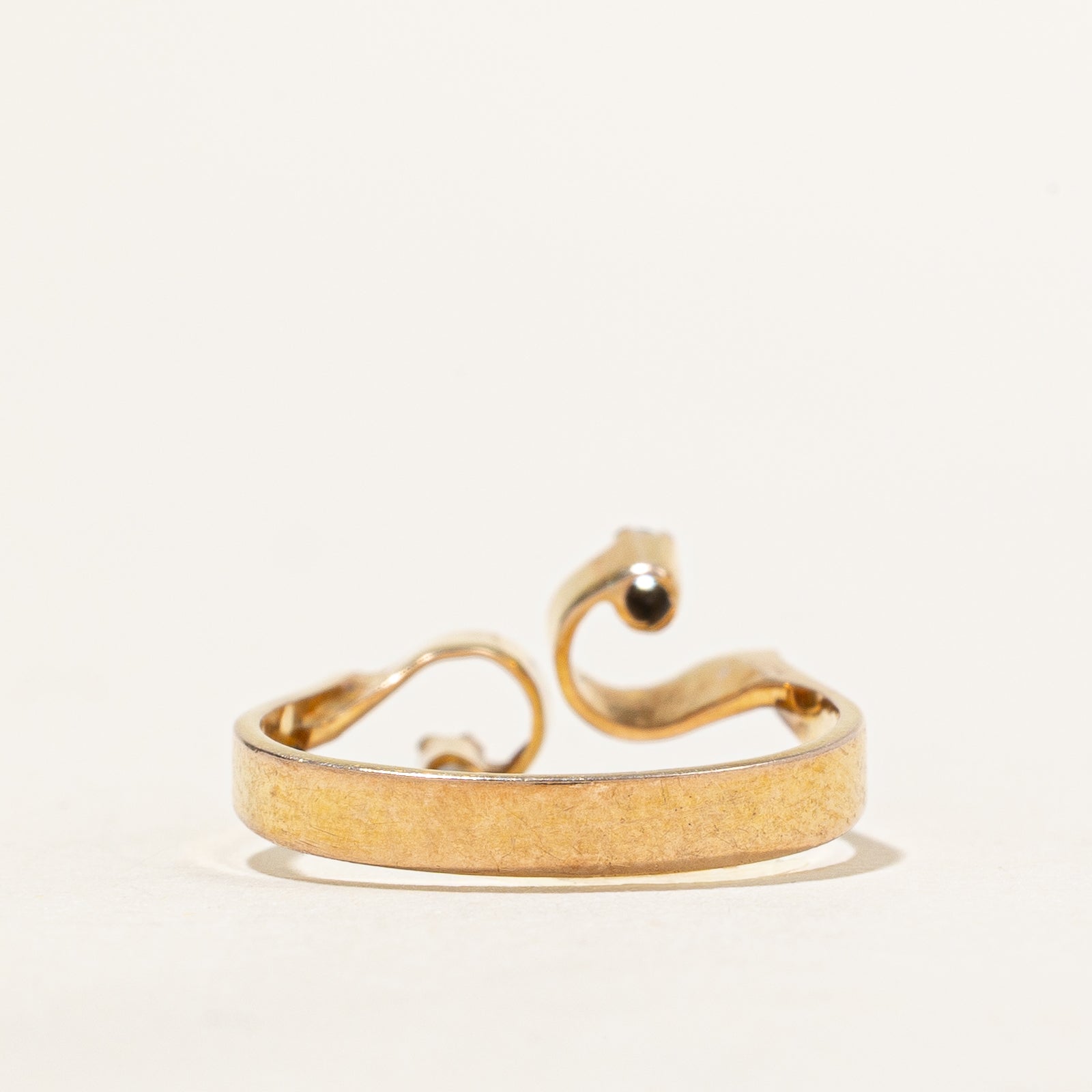 Two Stone Diamond Bypass Ring | 0.025ctw | SZ 4.5