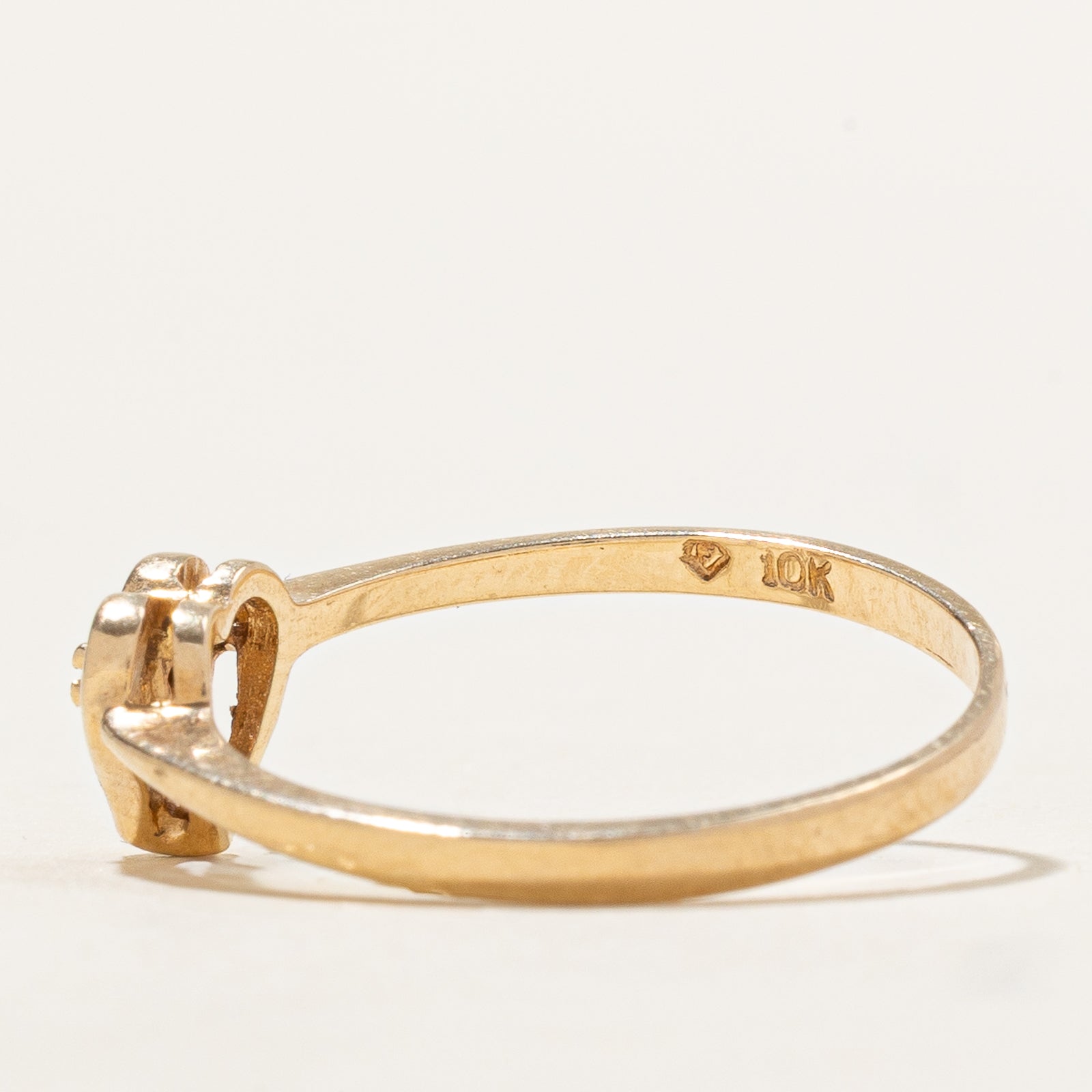 Diamond Open Heart Ring | 0.005ct | SZ 7
