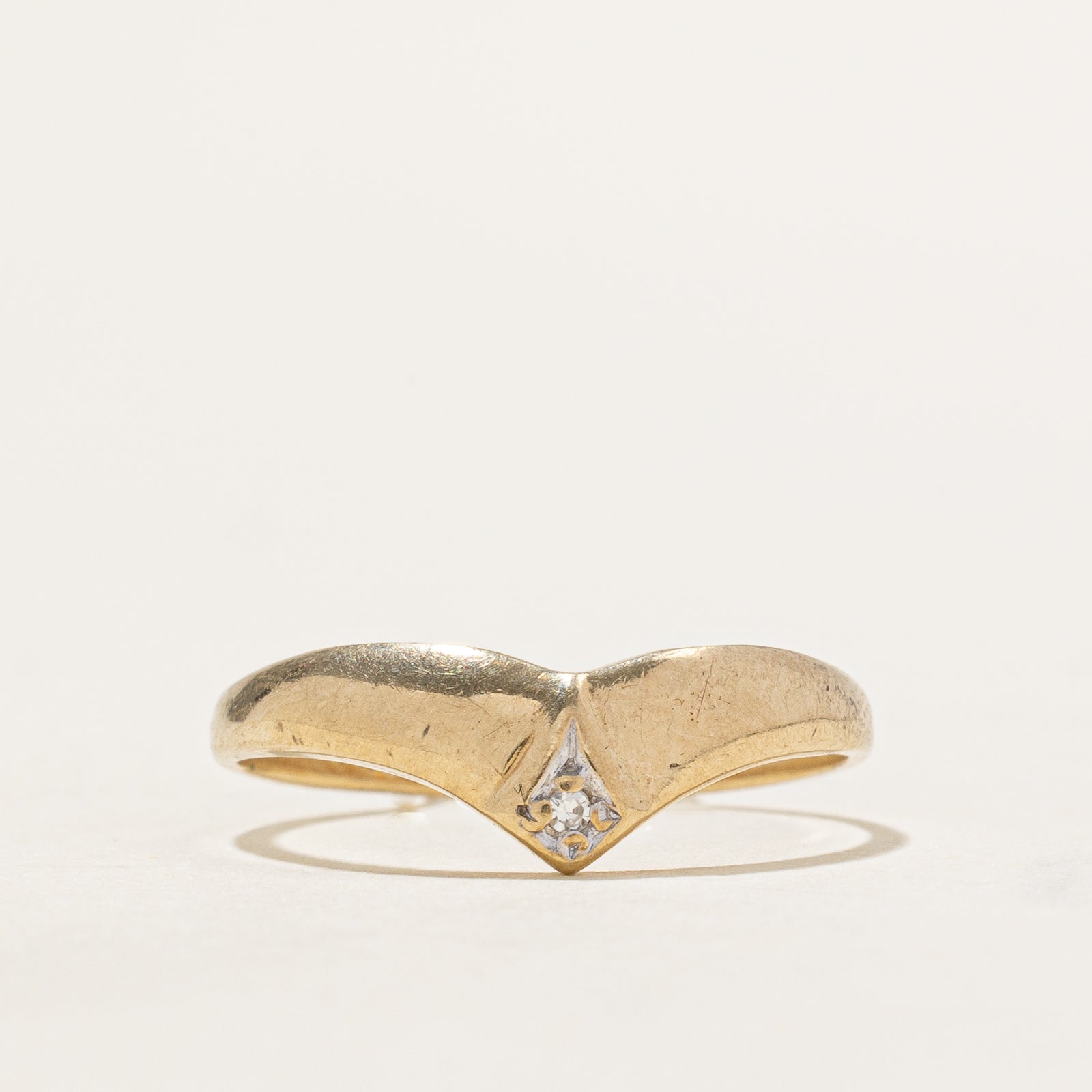 Diamond Chevron Ring | 0.005ct | SZ 6.5