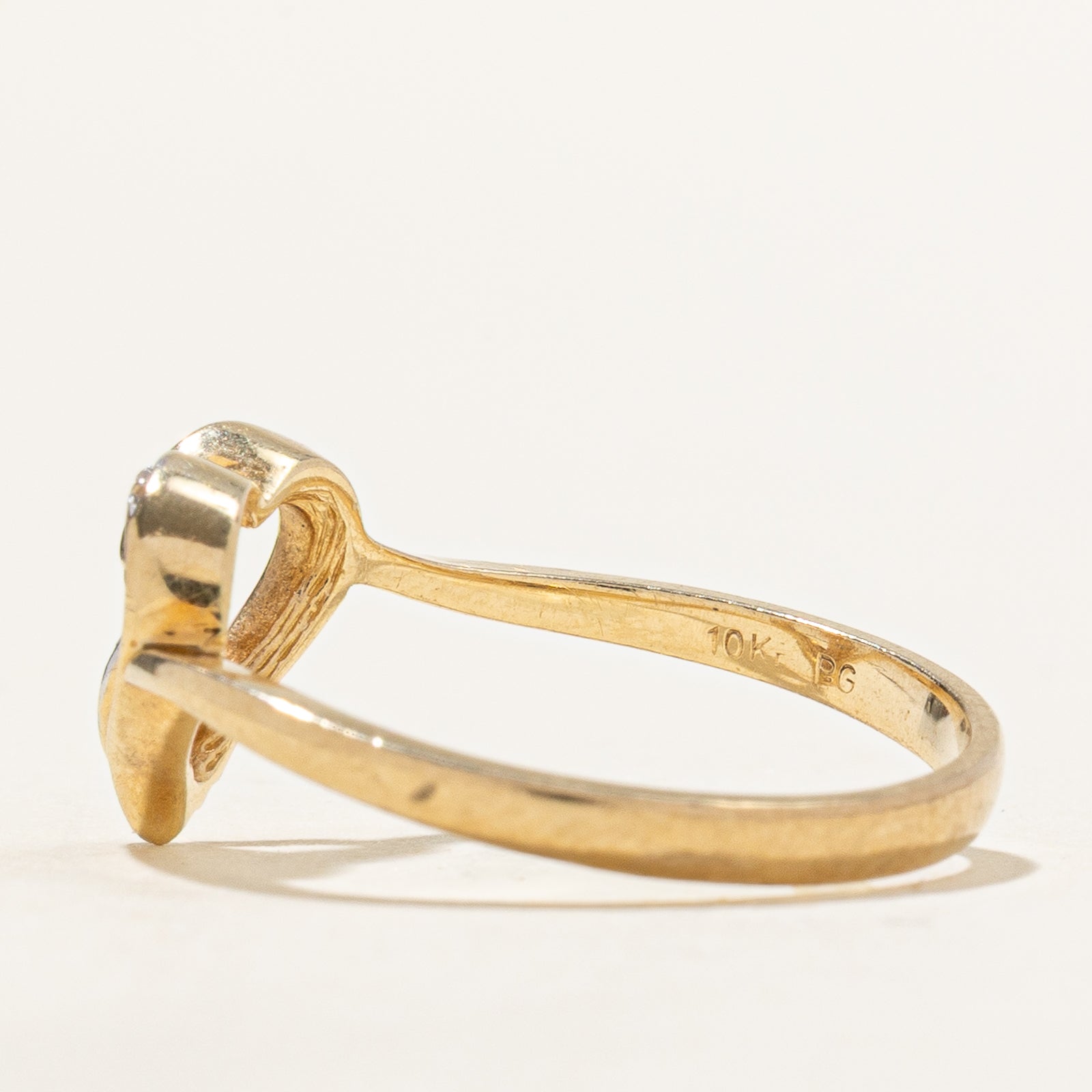 Diamond Open Heart Ring | 0.005ct | SZ 6.75