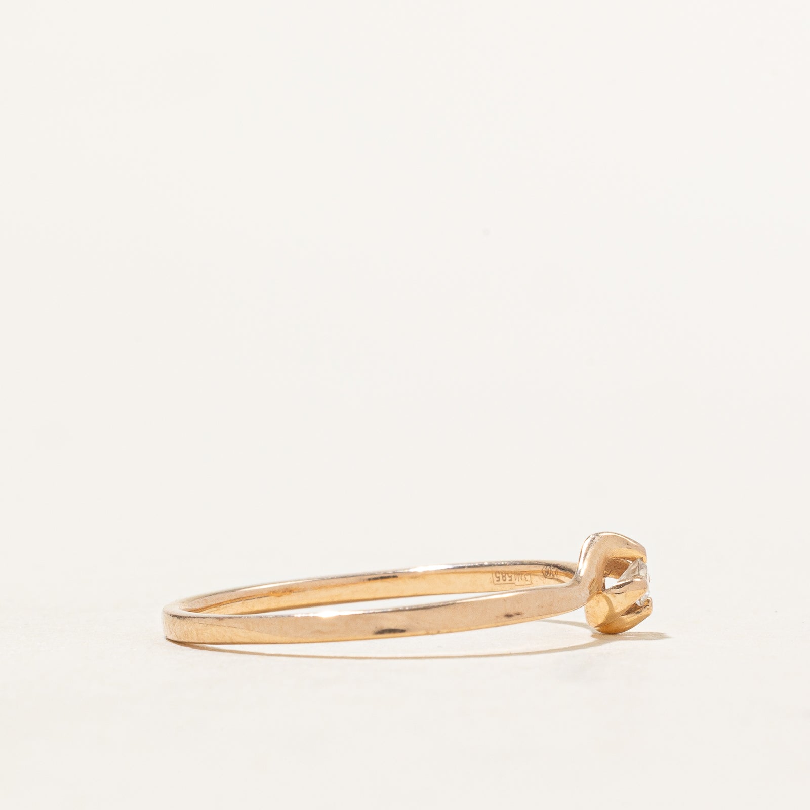 Diamond Petite Bypass Ring | 0.04ct | SZ 6.75
