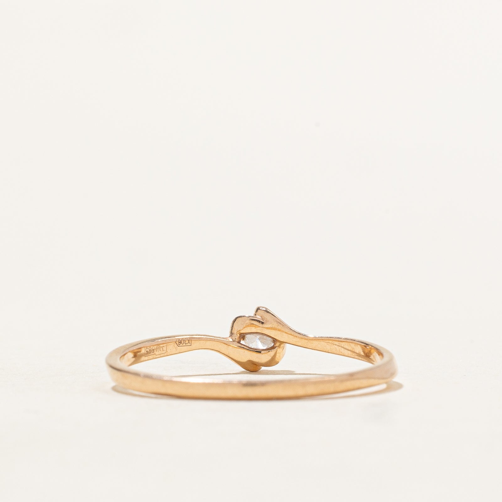 Diamond Petite Bypass Ring | 0.04ct | SZ 6.75