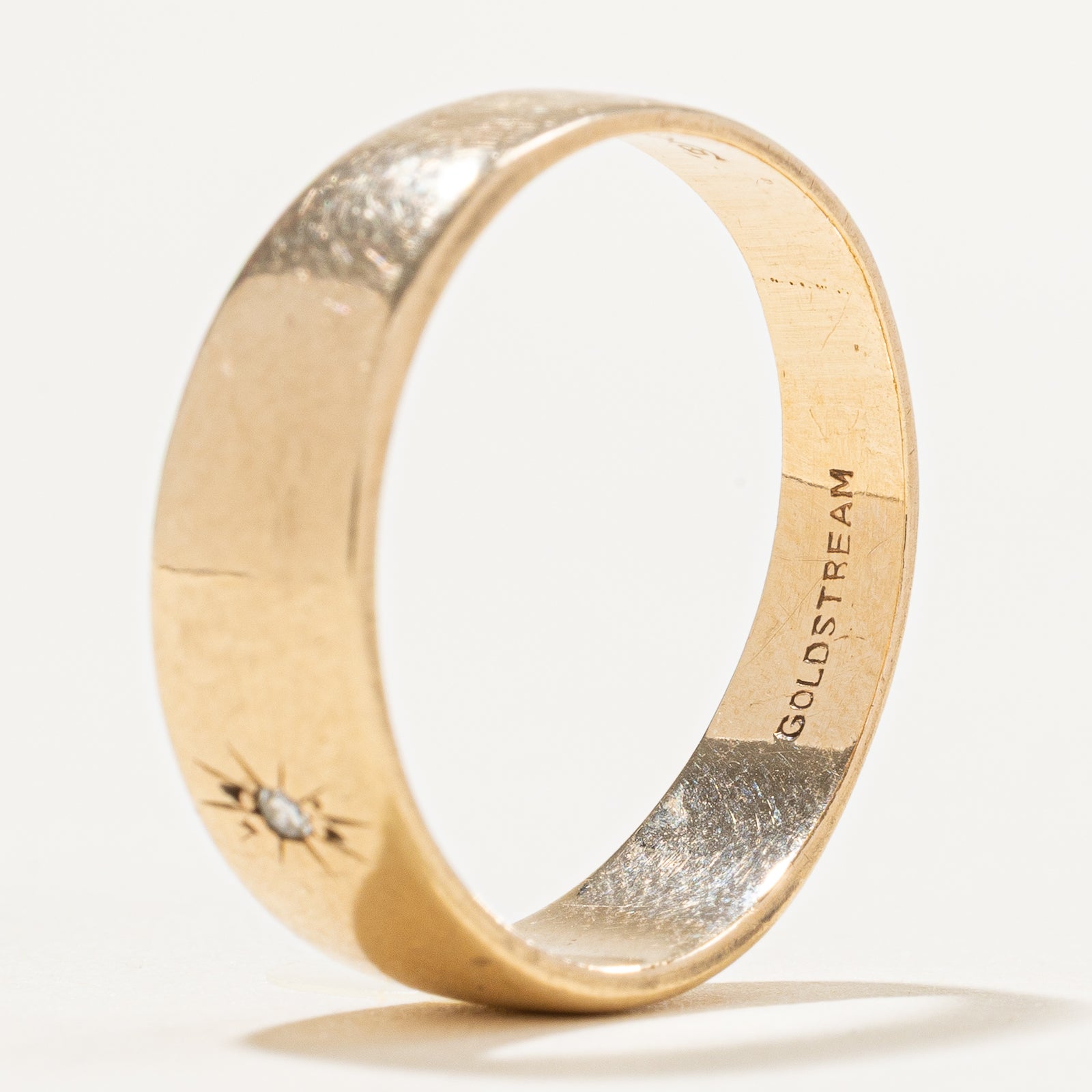 Bague vintage canadienne sertie de diamants en forme d'étoile | 0,01 ct | Taille 8,5
