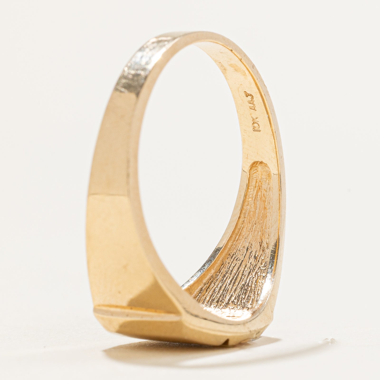 Corner Diamond Signet Ring | 0.007ct | SZ 10.75