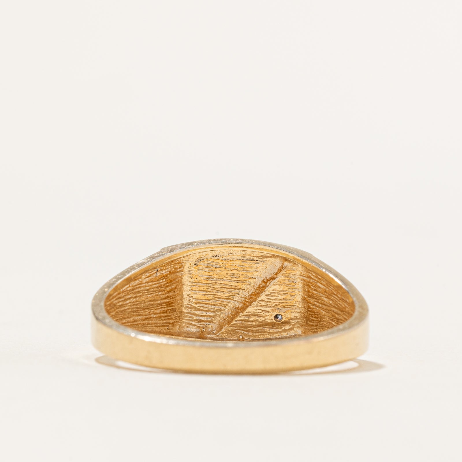 Corner Diamond Signet Ring | 0.007ct | SZ 10.75