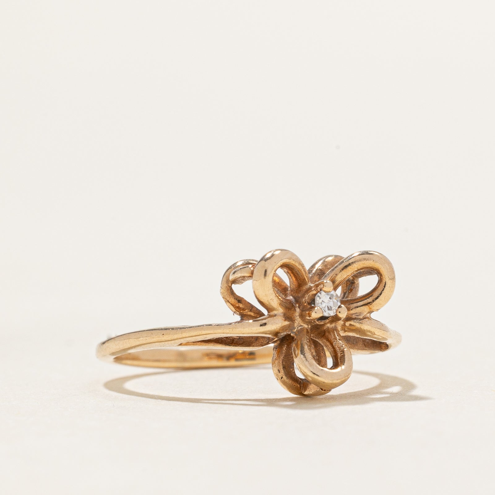 Diamond Petite Floral Ring | 0.007ct | SZ 2