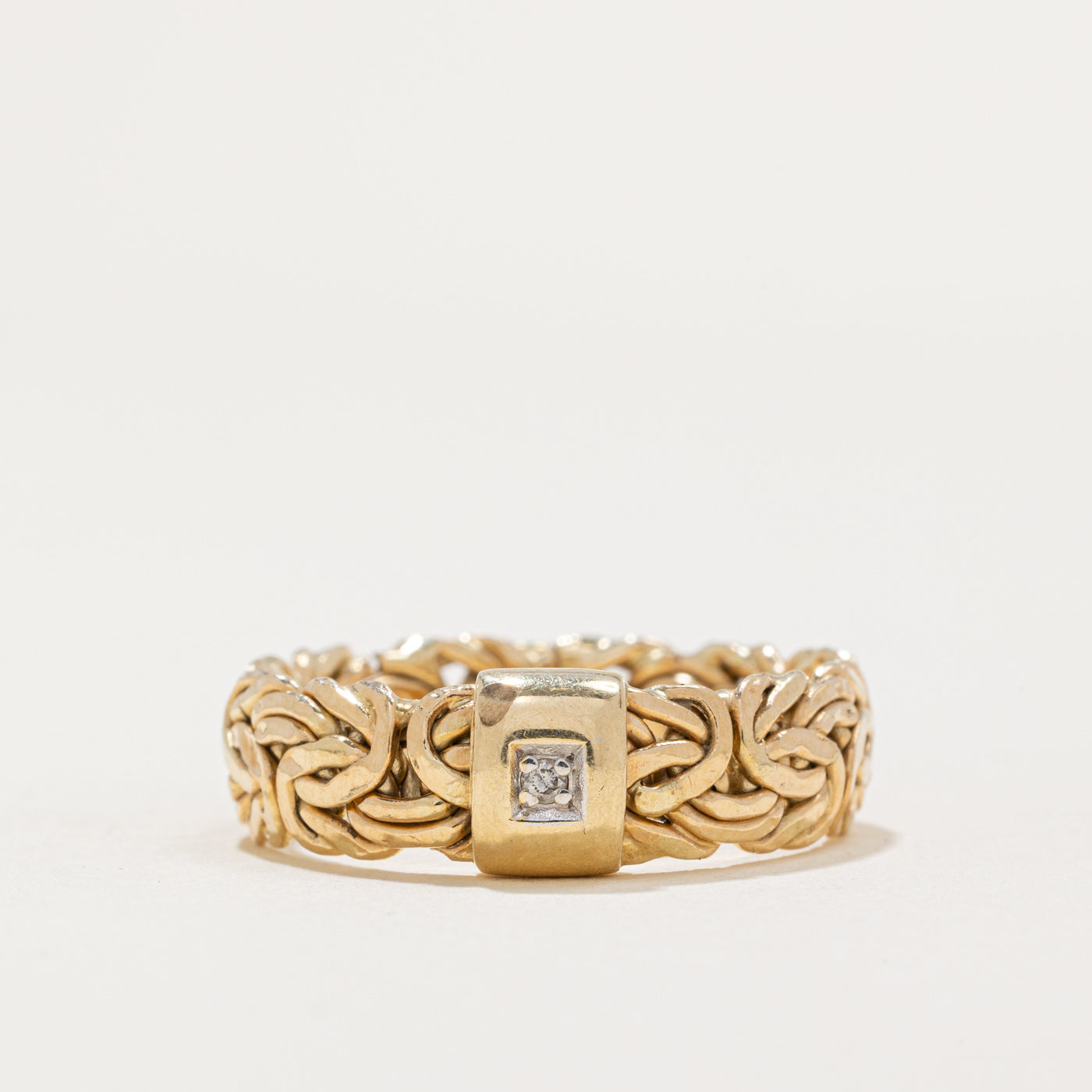 Diamond Byzantine Chain Ring | 0.02ct | SZ 10 |