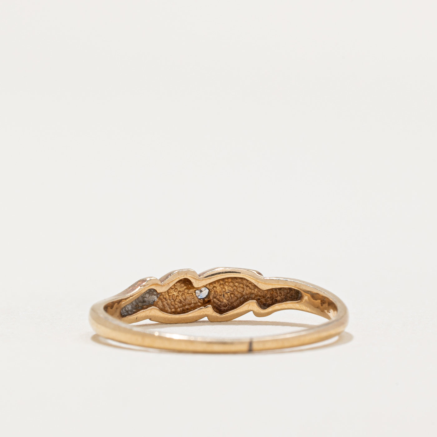 Bague torsadée en diamant | 0,01 ct | Taille 5,5 |