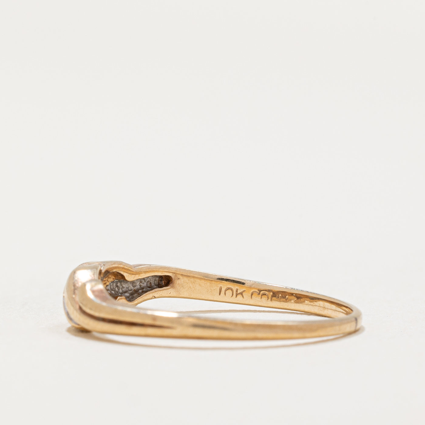 Bague torsadée en diamant | 0,01 ct | Taille 5,5 |