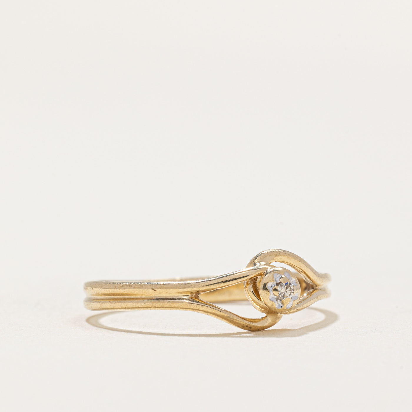 Bague abstraite en diamant | 0,01 ct | Taille 5,5 |