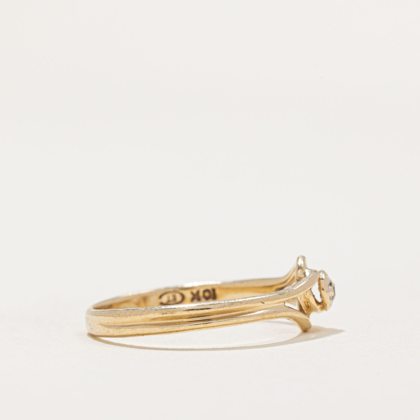 Bague abstraite en diamant | 0,01 ct | Taille 5,5 |